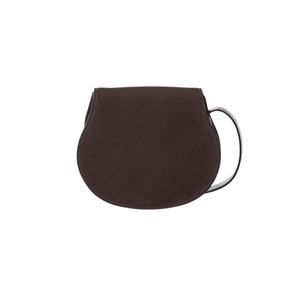 끌로에 스웨이드 레더 스몰 마르씨 새들백 콜 브라운(Chloe Small Marcie Saddle Bag in Suede Leather Kohl Brown) - 2