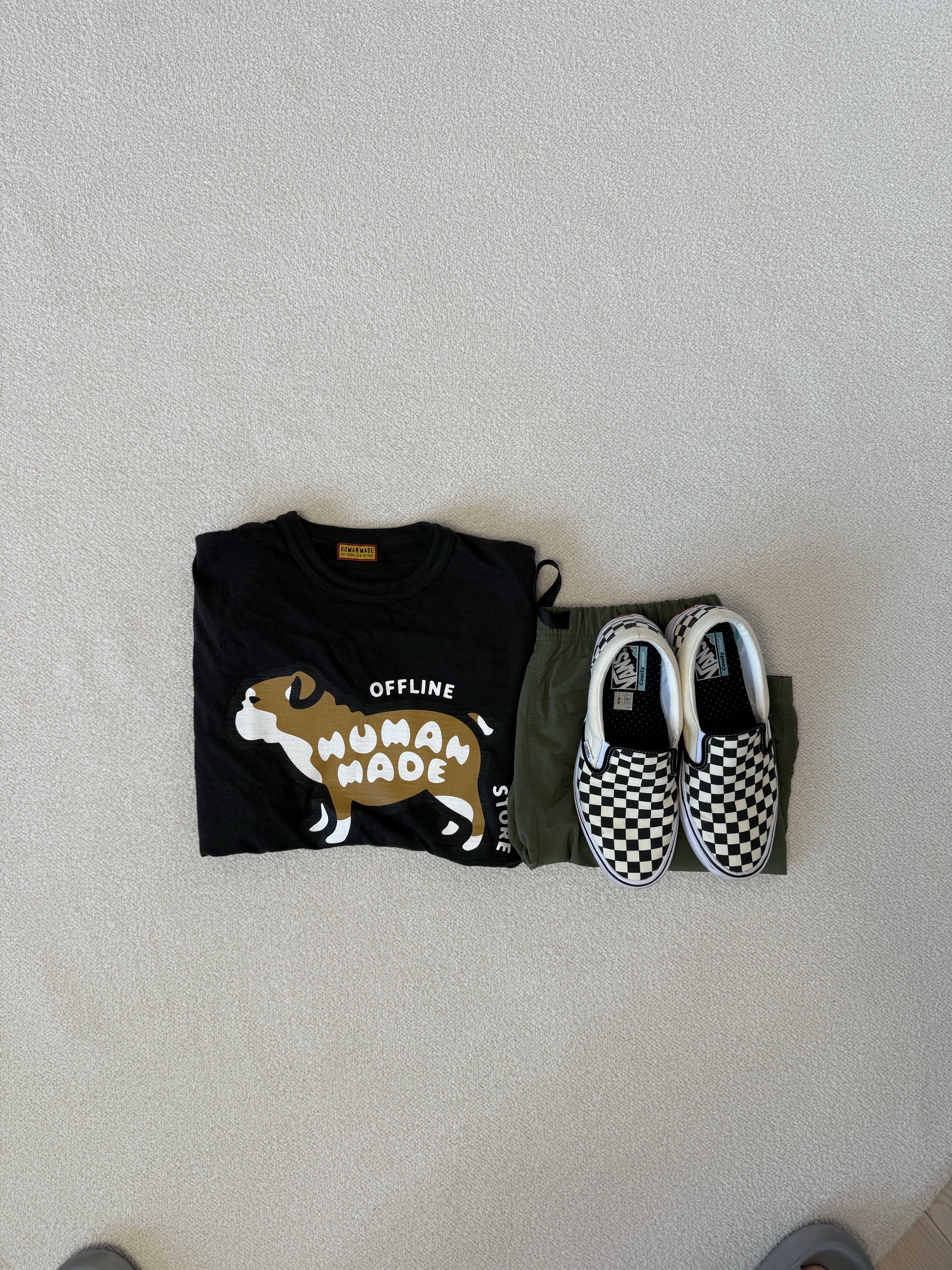 Vans Slip-On ComfyCush Checkerboard 착용 스타일 - 1
