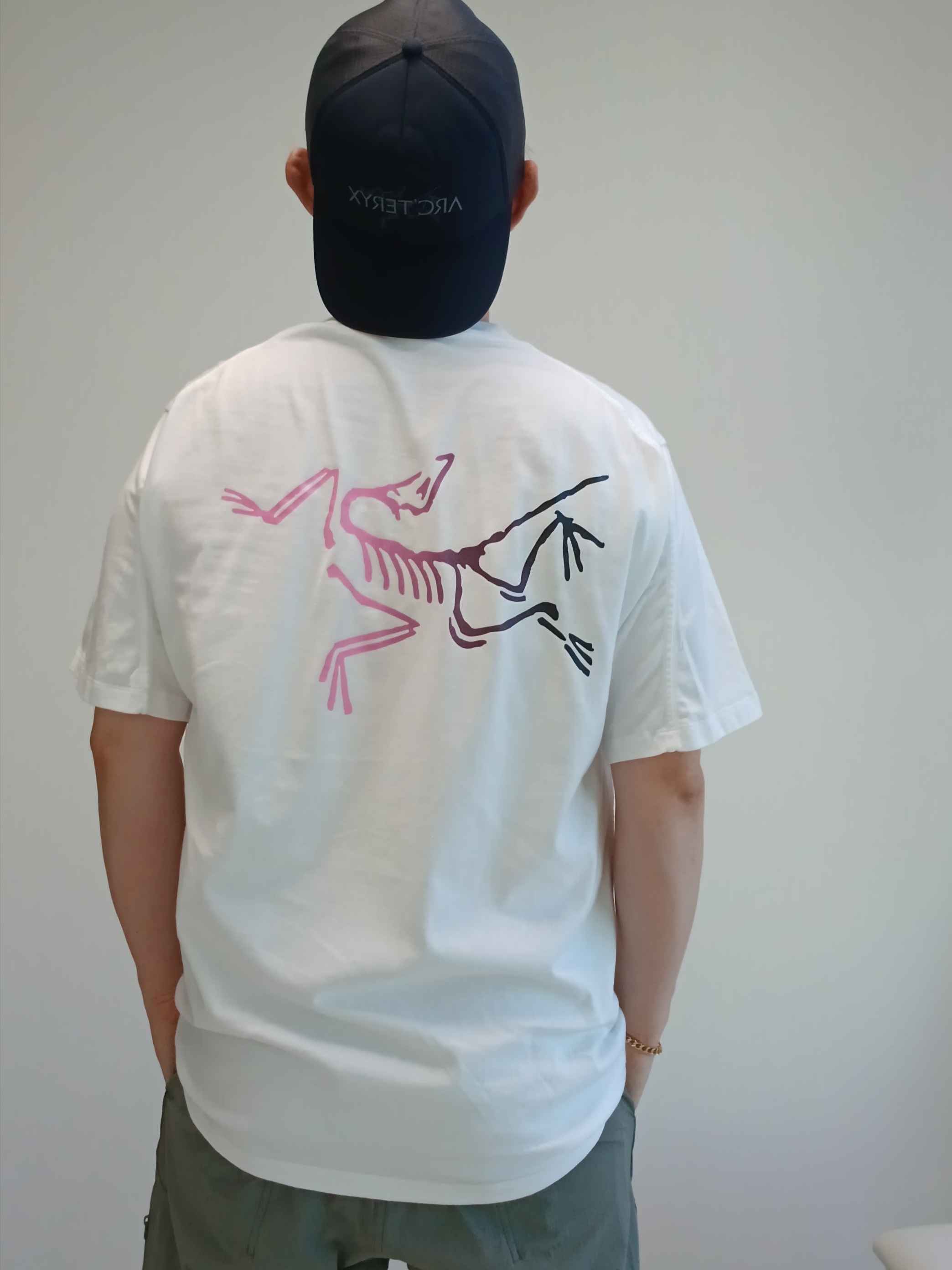 Arc'teryx Kragg Cotton Logo SS T-Shirt White Light Soul, Arc'teryx Cronin Shorts 11 Inch Black 착용 스타일 - 1