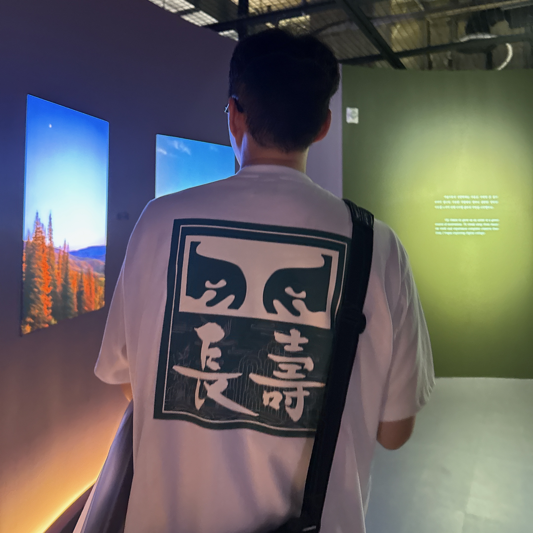 Obey x Jangsu Eyes Icon T-shirt White 착용 스타일