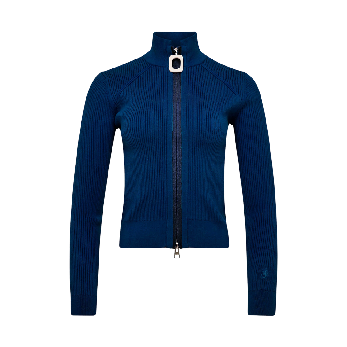 KW1353YN0398768 (W) JW Anderson Fitted Zip Up Cardigan Steel Blue