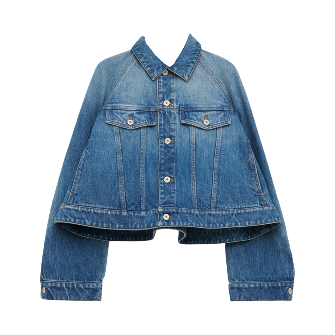 S359Y50X95-8798 (W) Loewe Denim Trapeze Jacket Blue