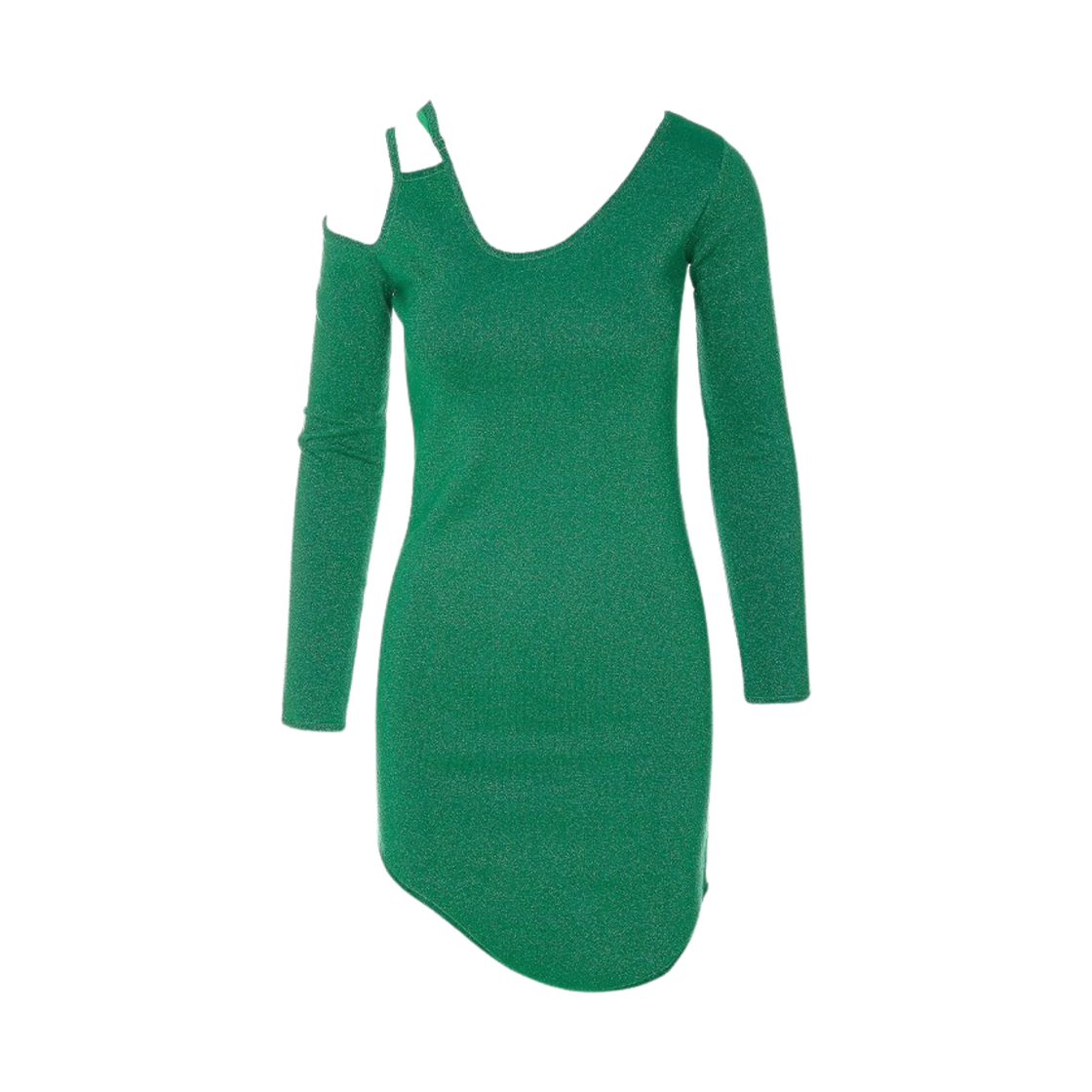 KW0753YN0181540 (W) JW Anderson Cut Out Detail Asymmetric Dress Verde