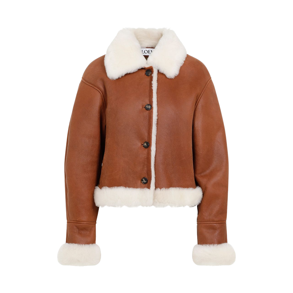 S359Y2SL08-2103 (W) Loewe Leather Jacket Brown