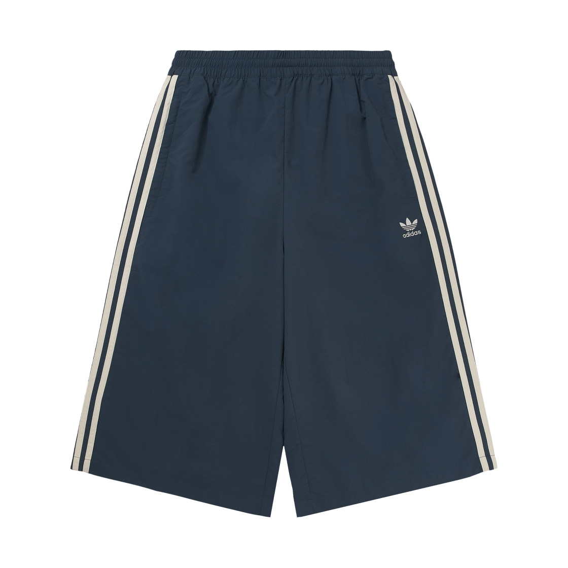 아디다스 오리지널스 카프리 쇼츠 크루 블루 크림 화이트 - KR 사이즈(Adidas Originals Capri Shorts Crew Blue Cream White - KR Sizing)
