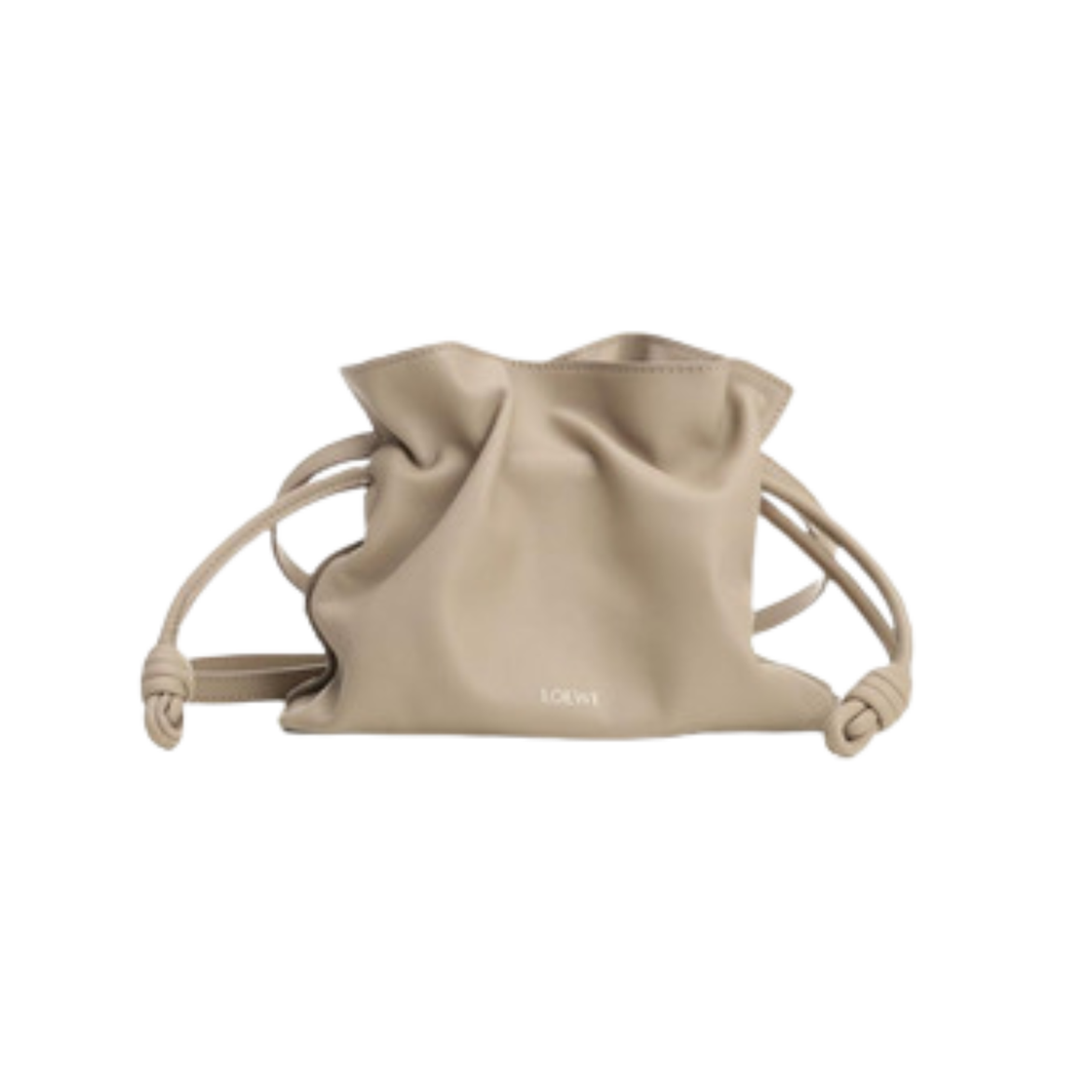 A411FC2XA6-2150 Loewe Mini Flamenco Clutch in Nappa Calfskin Sand