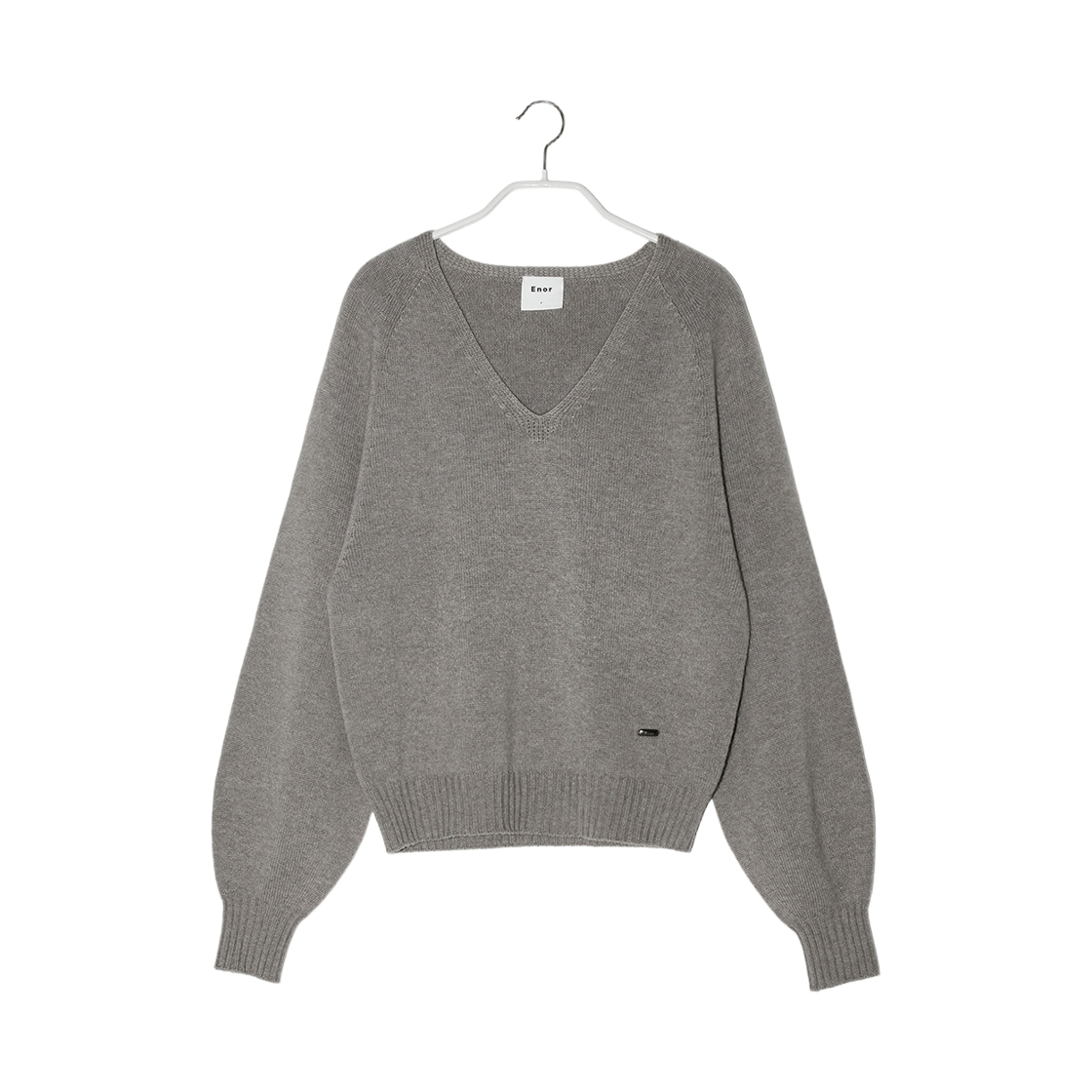 엔오르 우먼 베이직 브이넥 라글란 니트 베이지(Enor Women Basic V-neck Raglan Knit Beige)