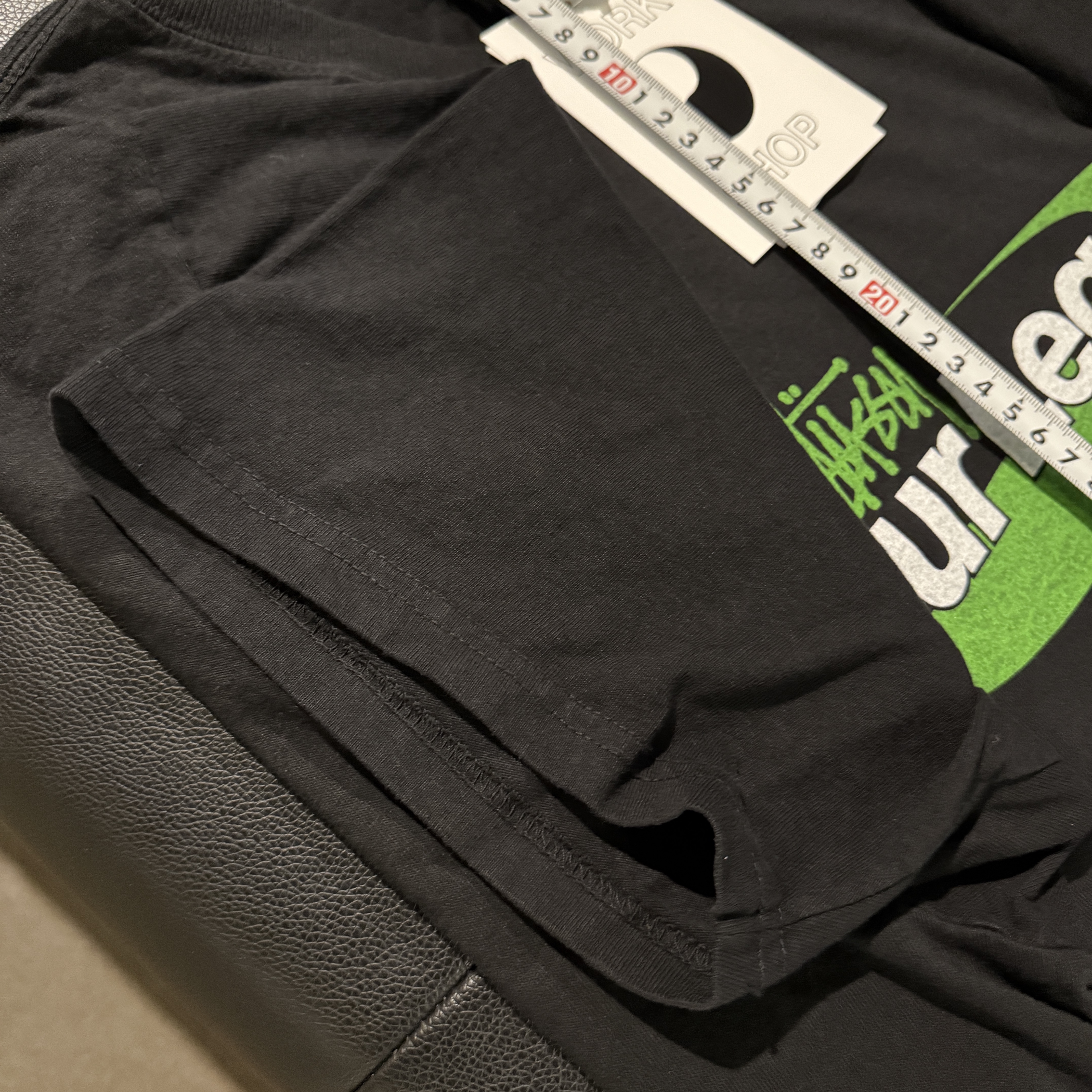 Stussy x Our Legacy Work Shop Swirl Pigment Dyed T-Shirt Black 착용 스타일 - 6