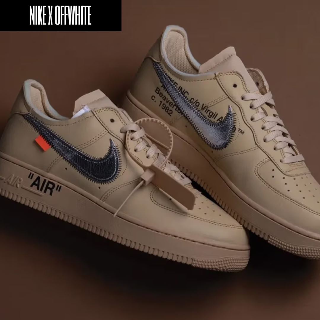 Nike x Off-White Air Force 1 Low Black White, Nike x Off-White Blazer Low '77 White and University Red 착용 스타일 - 2