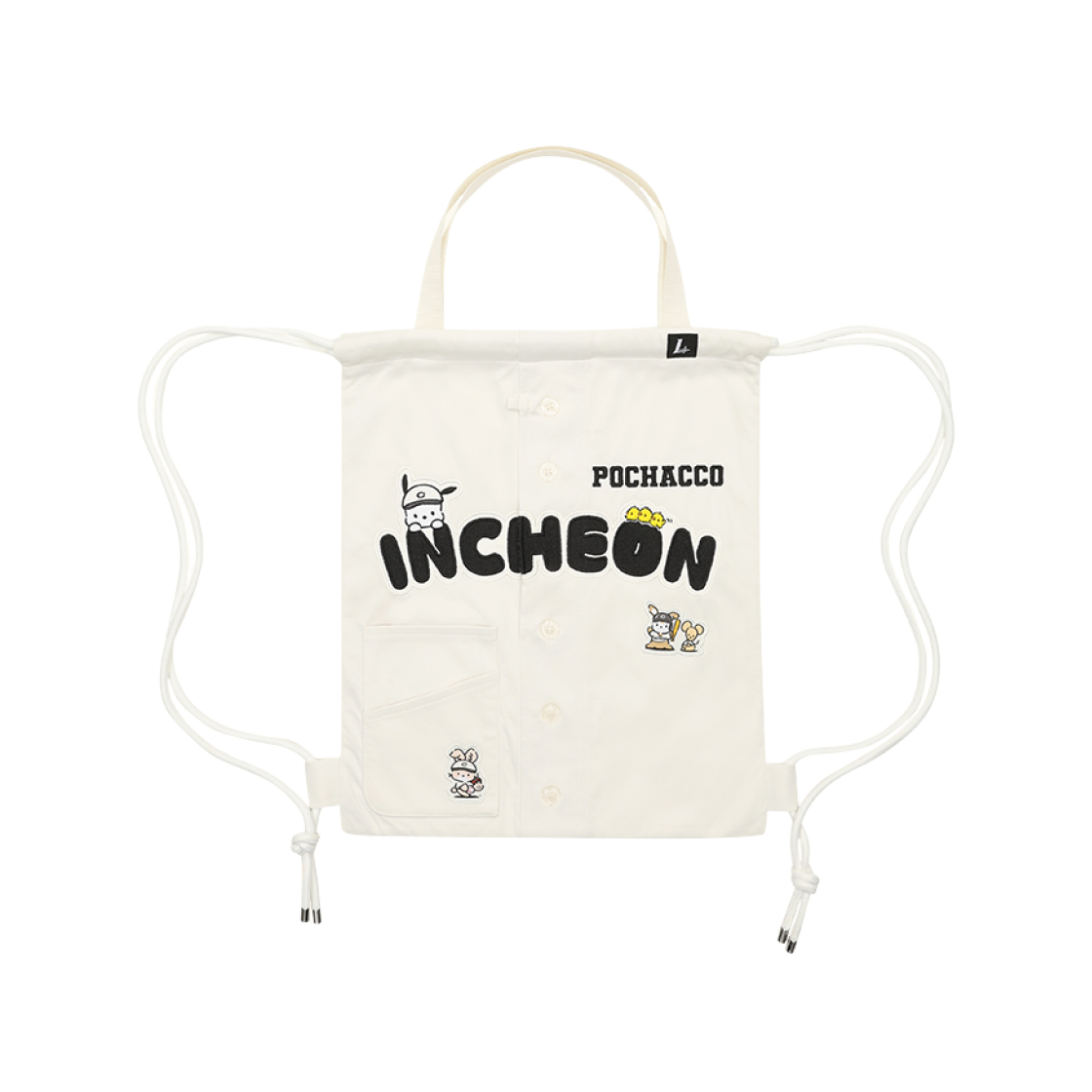 SSG 랜더스 x 포차코 인천 에디션 짐색 베이지(SSG Landers x Pochacco Incheon Edition Gym Sack Beige)