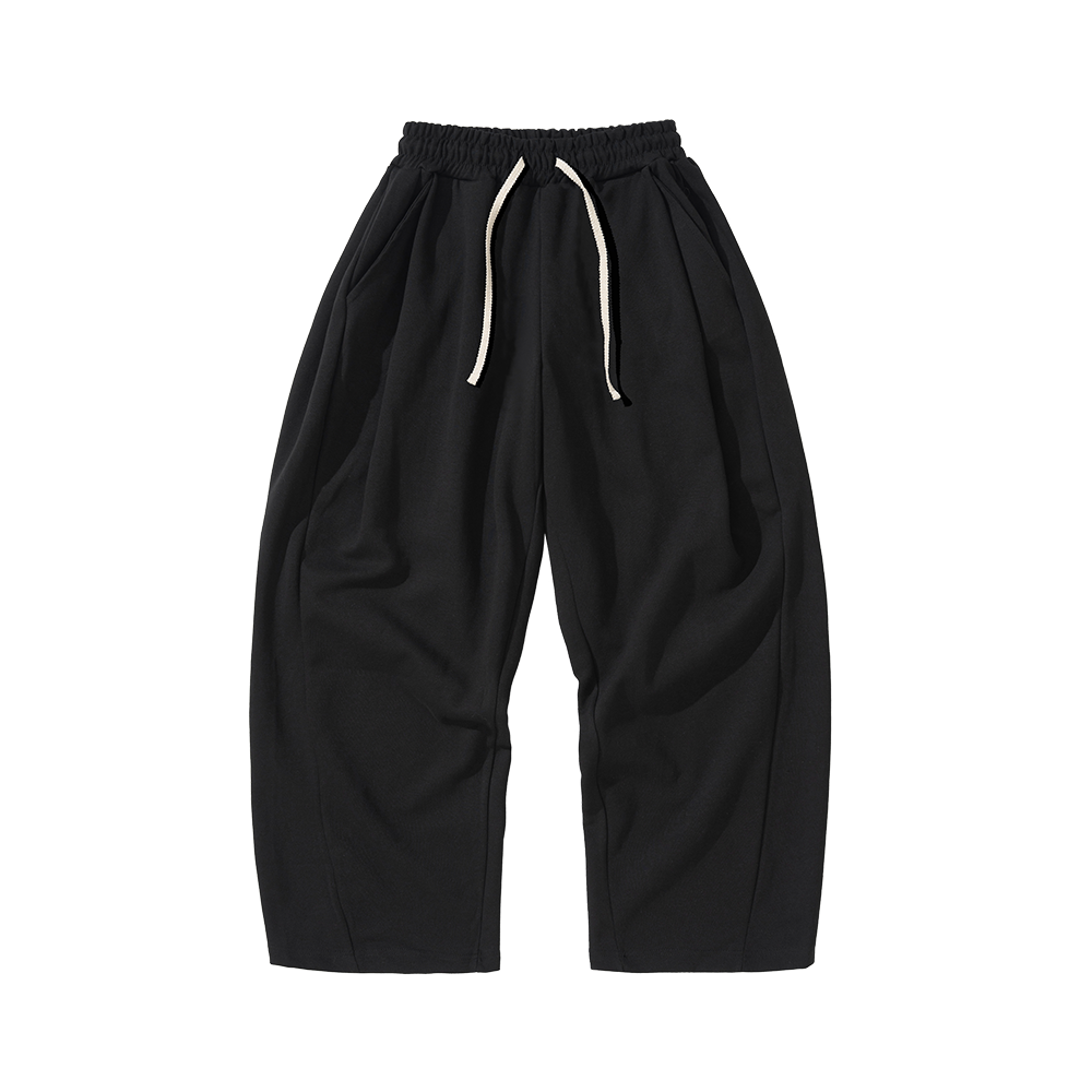 니티드 커브드 트레이닝 팬츠 블랙(Knitted Curved Training Pants Black)