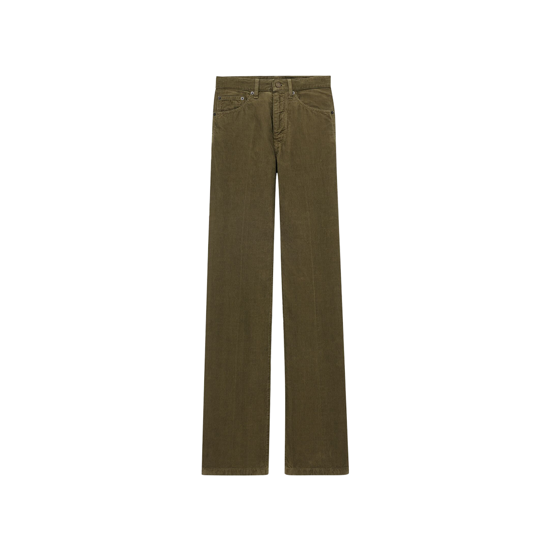 (W) 생로랑 코듀로이 클라이드 팬츠 헌팅 카키((W) Saint Laurent Corduroy Clyde Pants Hunting Khaki)