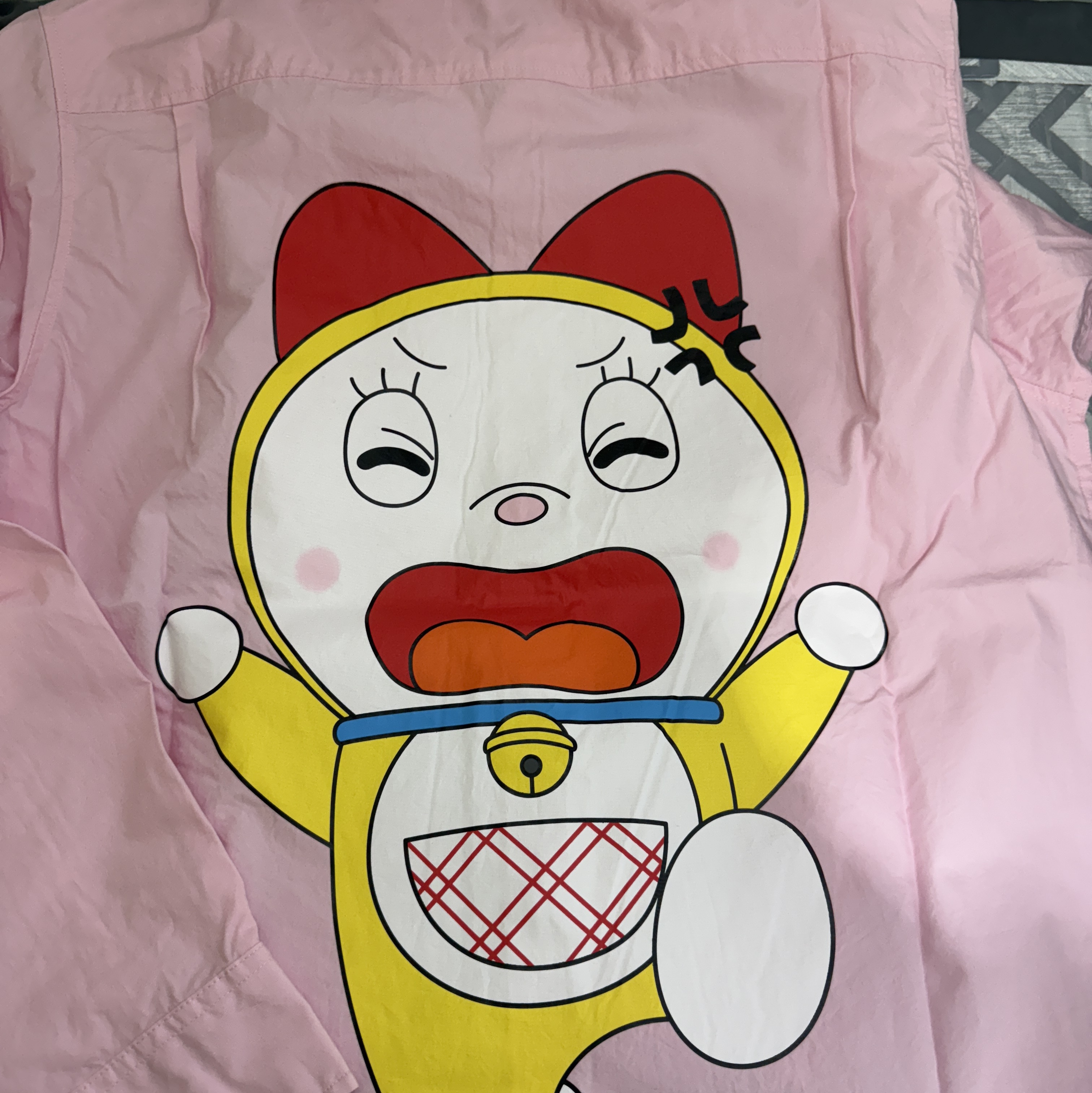 Palace Mesh Panel Longsleeve Slate - 25FW, Palace x Doraemon Shirt Pink - 25FW 착용 스타일 - 4