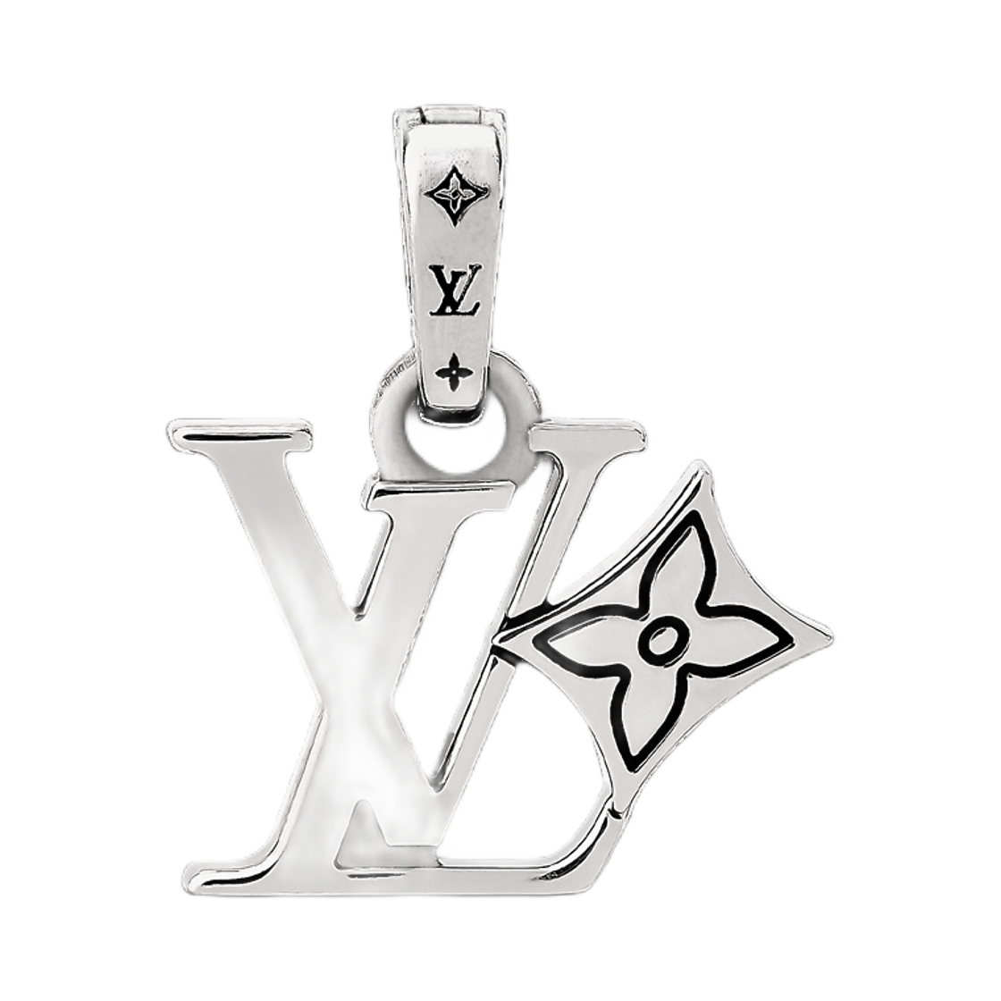 M03091 Louis Vuitton LV Flower Charm Palladium