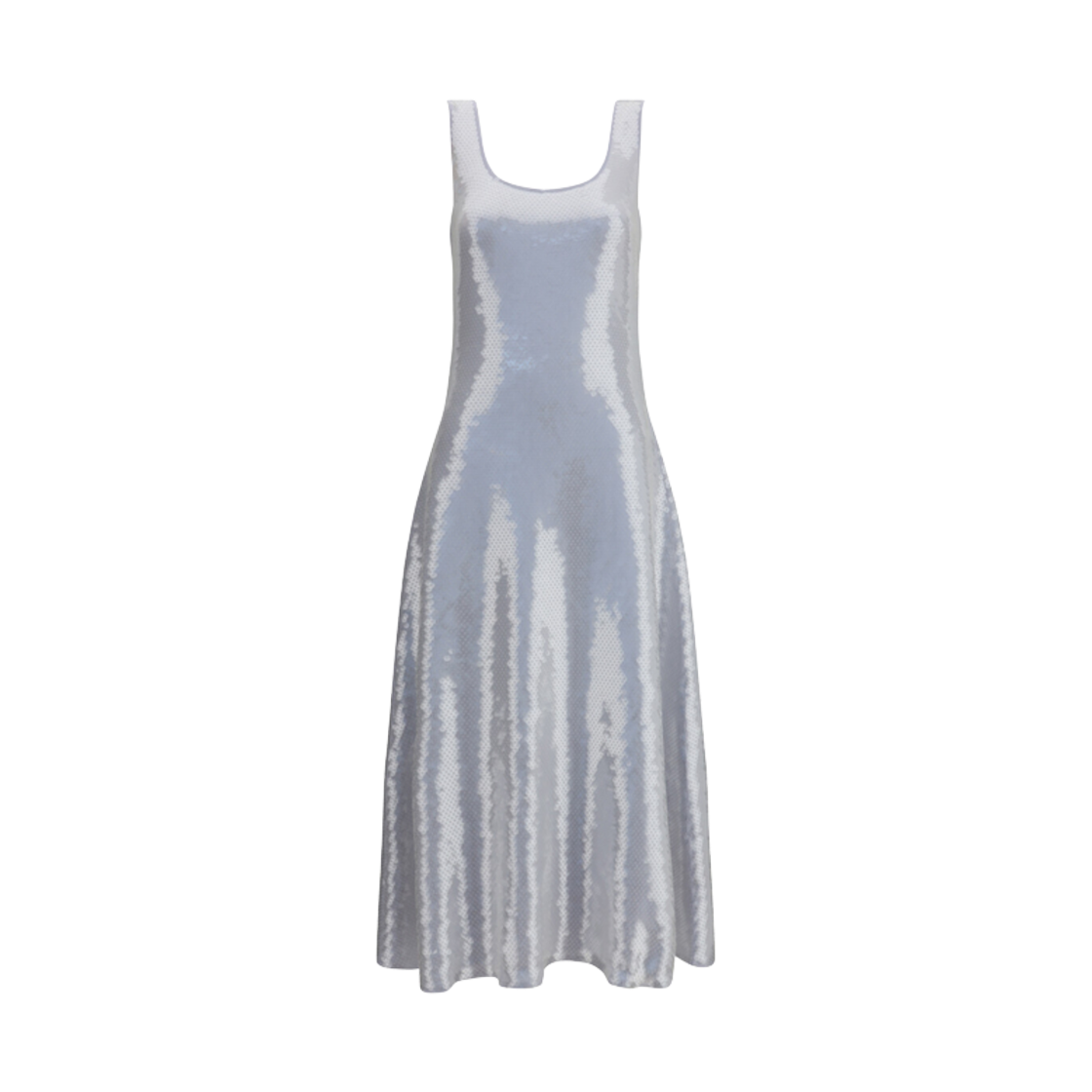 (W) 보테가 베네타 라이트 비스코스 시퀸 드레스 그레이((W) Bottega Veneta Light Viscose Sequins Dress Grey)