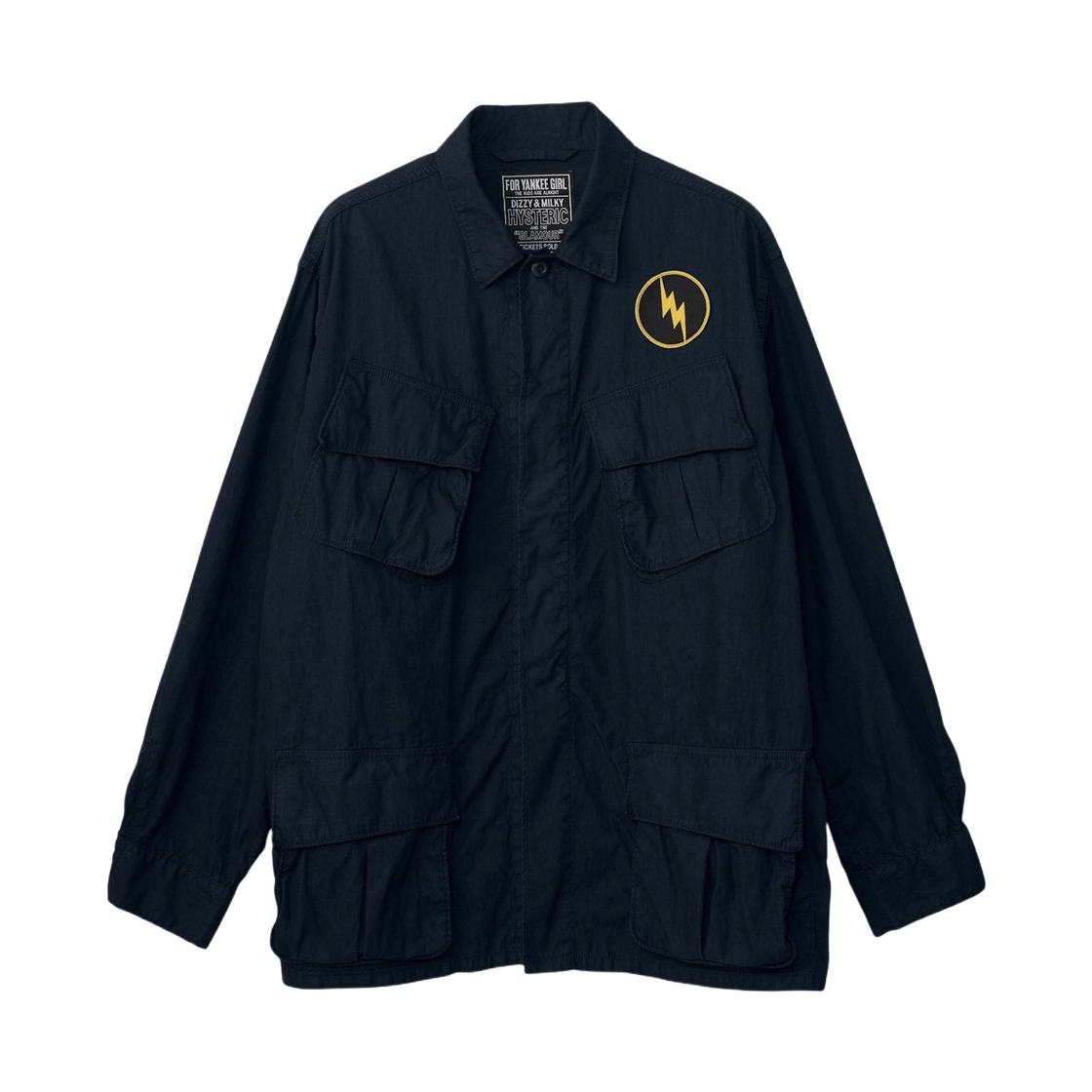 히스테릭 글래머 HG1963 퍼티그 셔츠 네이비(Hysteric Glamour HG1963 Fatigue Shirt Navy) - 1