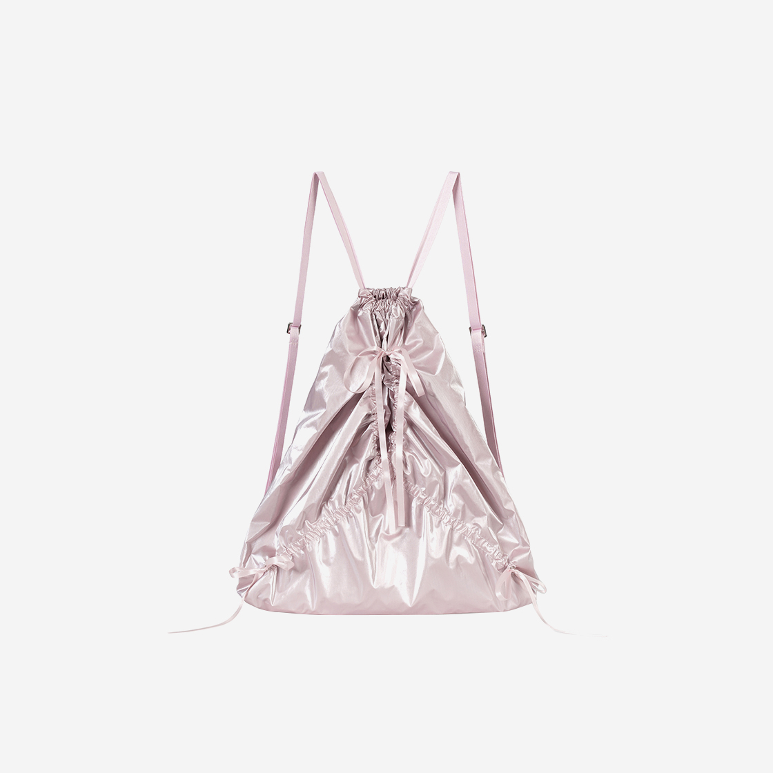 페넥 리본 스트링 백 라이트핑크(Fennec Ribbon String Bag Light Pink)