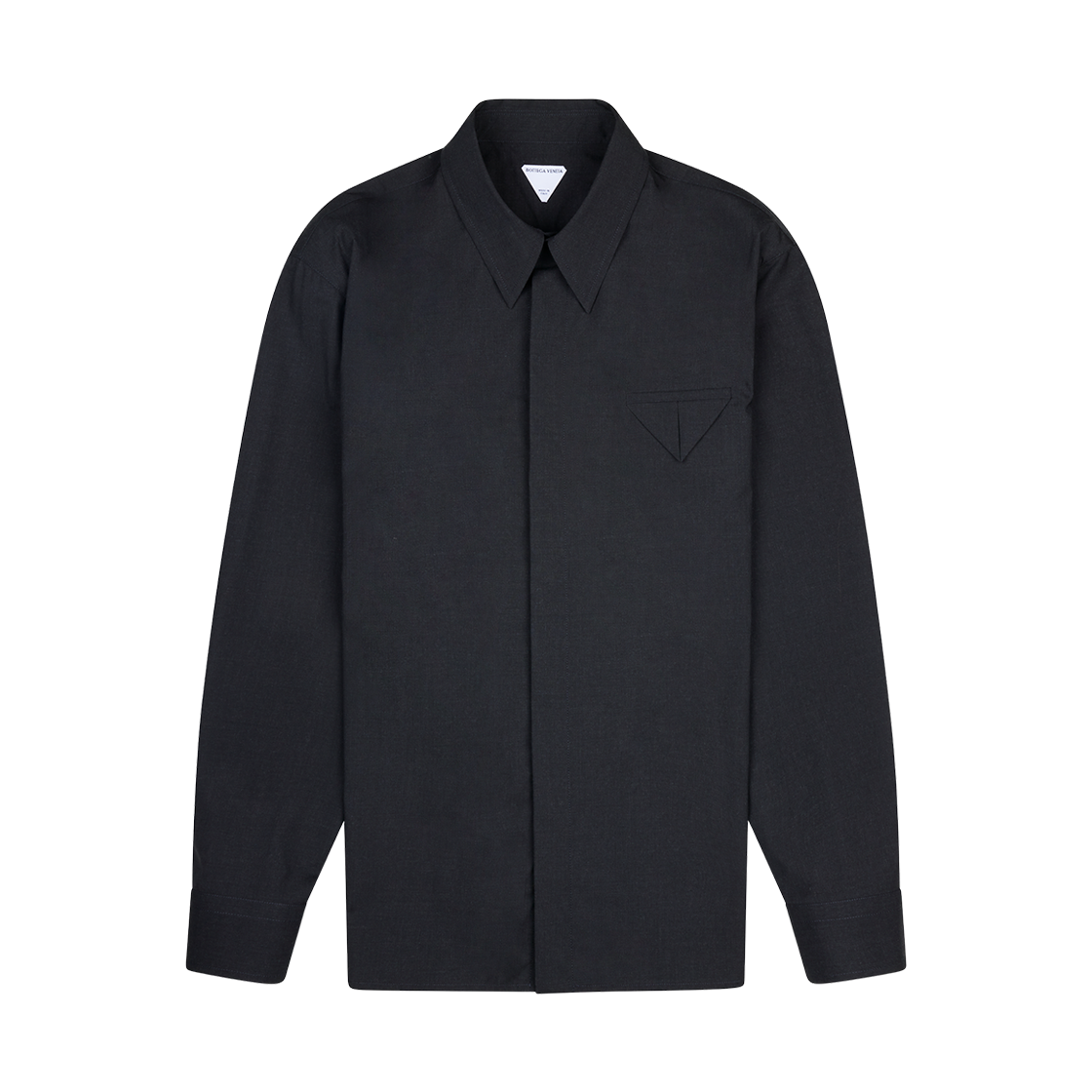 703578V4XP01307 Bottega Veneta Fine Wool Shirt Charcoal Melange