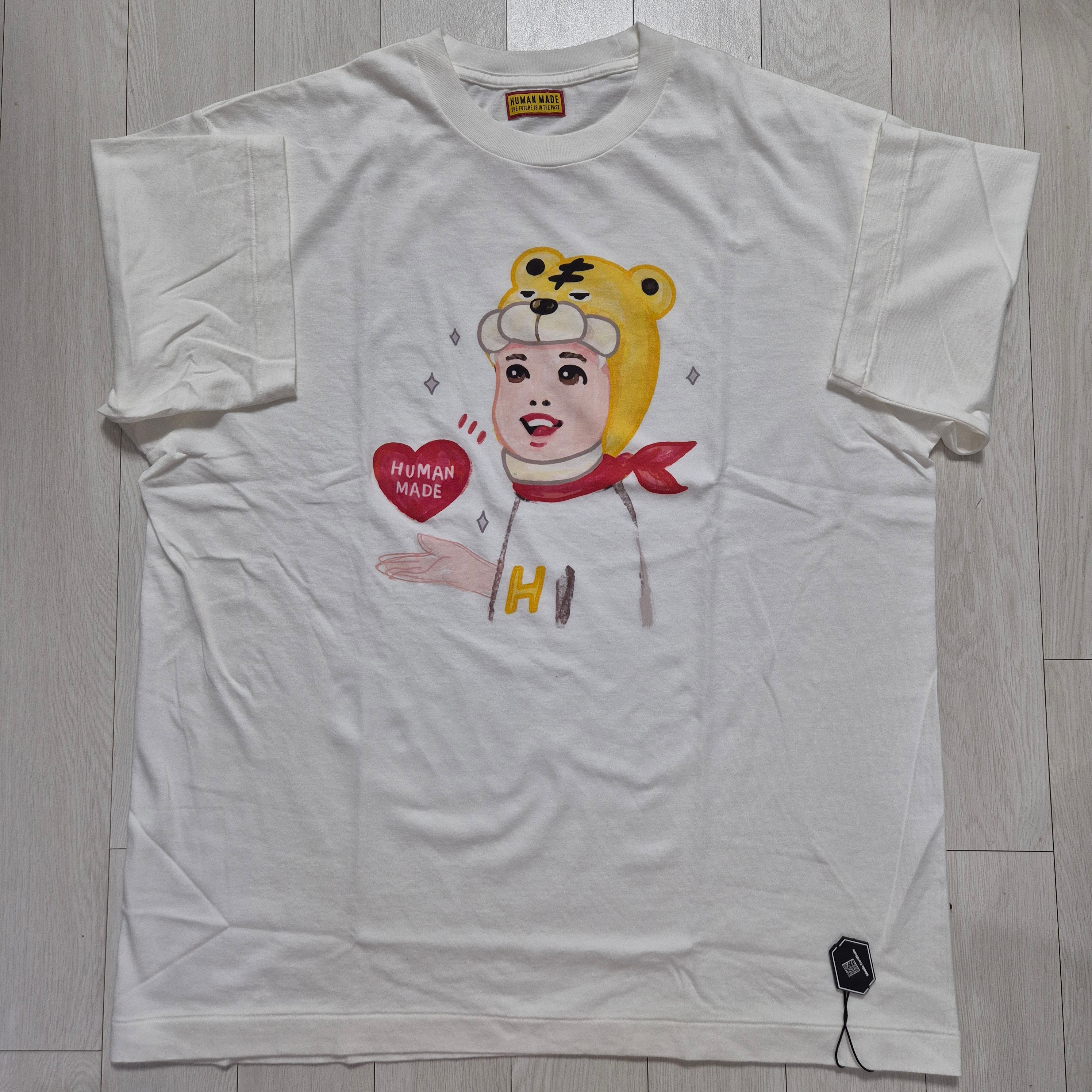 Human Made Keiko Sootome T-Shirt Side B White 착용 스타일