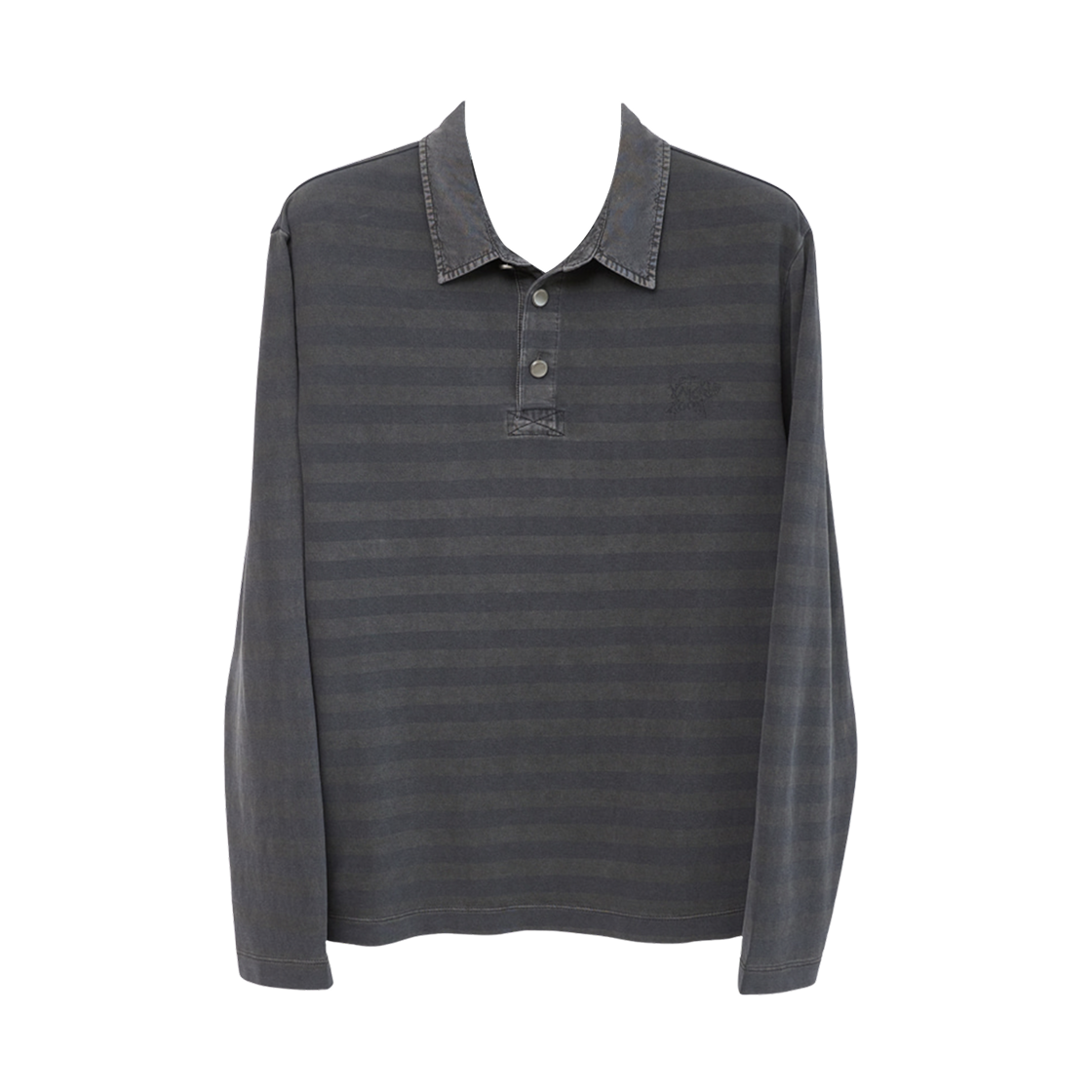 - Hatchingroom VTG Stripe Polo T-Shirt Dyed Grey