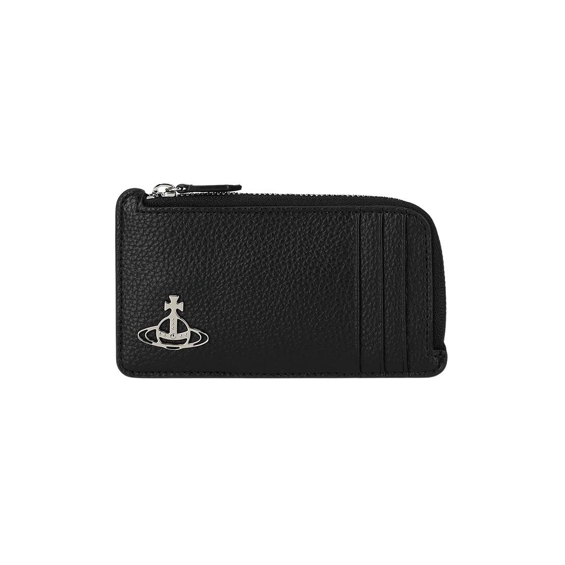 비비안 웨스트우드 오브 로고 레더 카드 홀더 블랙(Vivienne Westwood Orb Logo Leather Card Holder Black) - 1