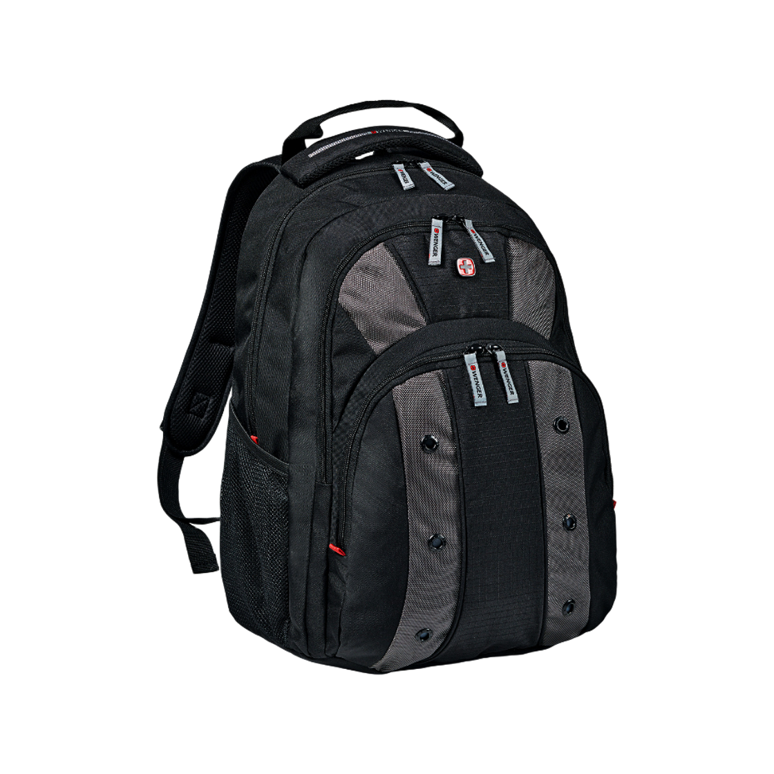 웽거 업로드 에센셜 16인치 노트북 백팩 (태블릿 포켓 포함) 블랙 그레이(WENGER Upload Essential 16" Laptop Backpack With Tablet Pocket Black Gray)