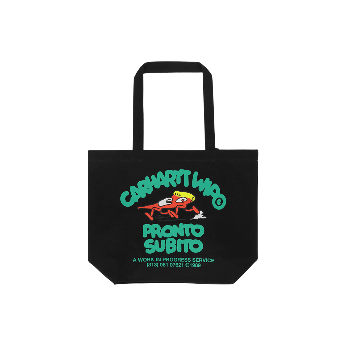 I033975-34I-XX Carhartt WIP Canvas Graphic Tote Bag Black