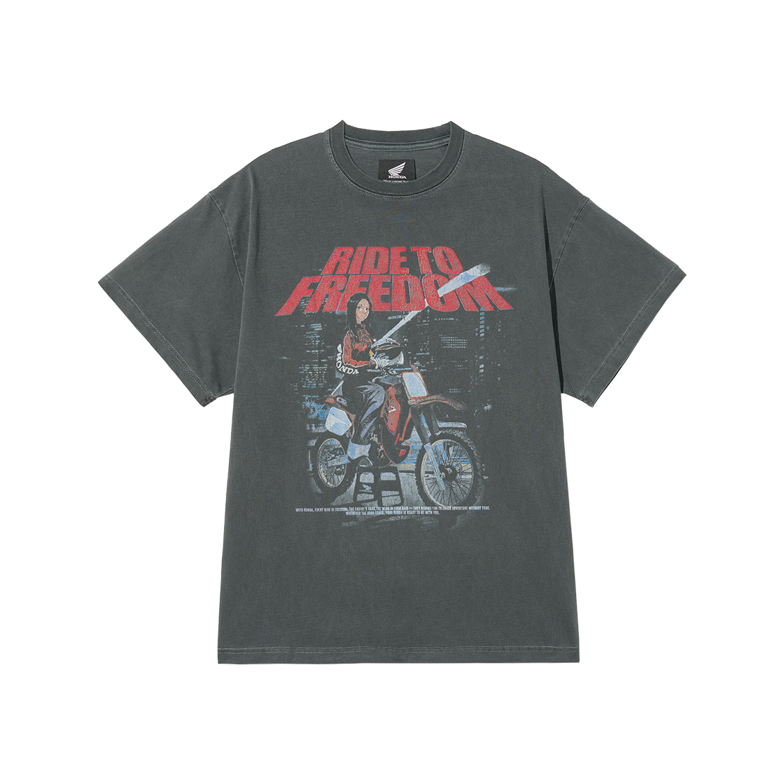 [KREAM 단독] 혼다 X 나무13 CR 250 숏 슬리브 차콜([KREAM 단독] Honda x Tree13 CR 250 Short Sleeve Charcoal)