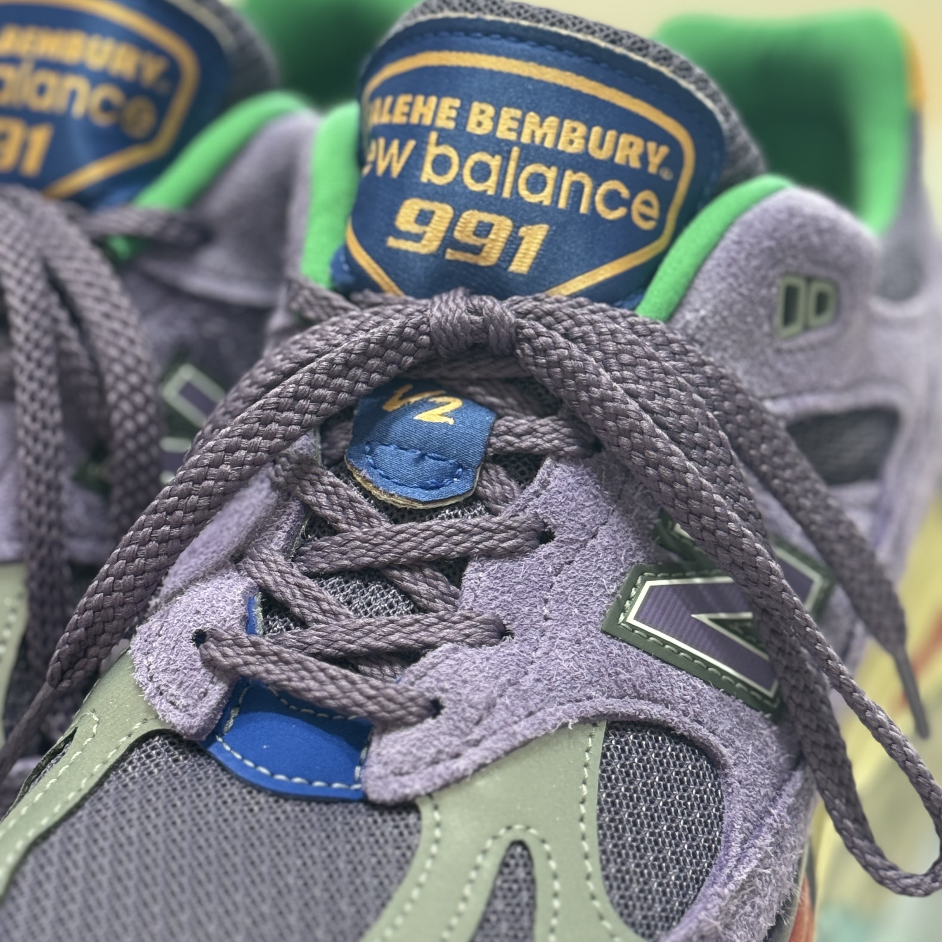 New Balance x Salehe Bembury 991v2 Made in UK Purple 착용 스타일