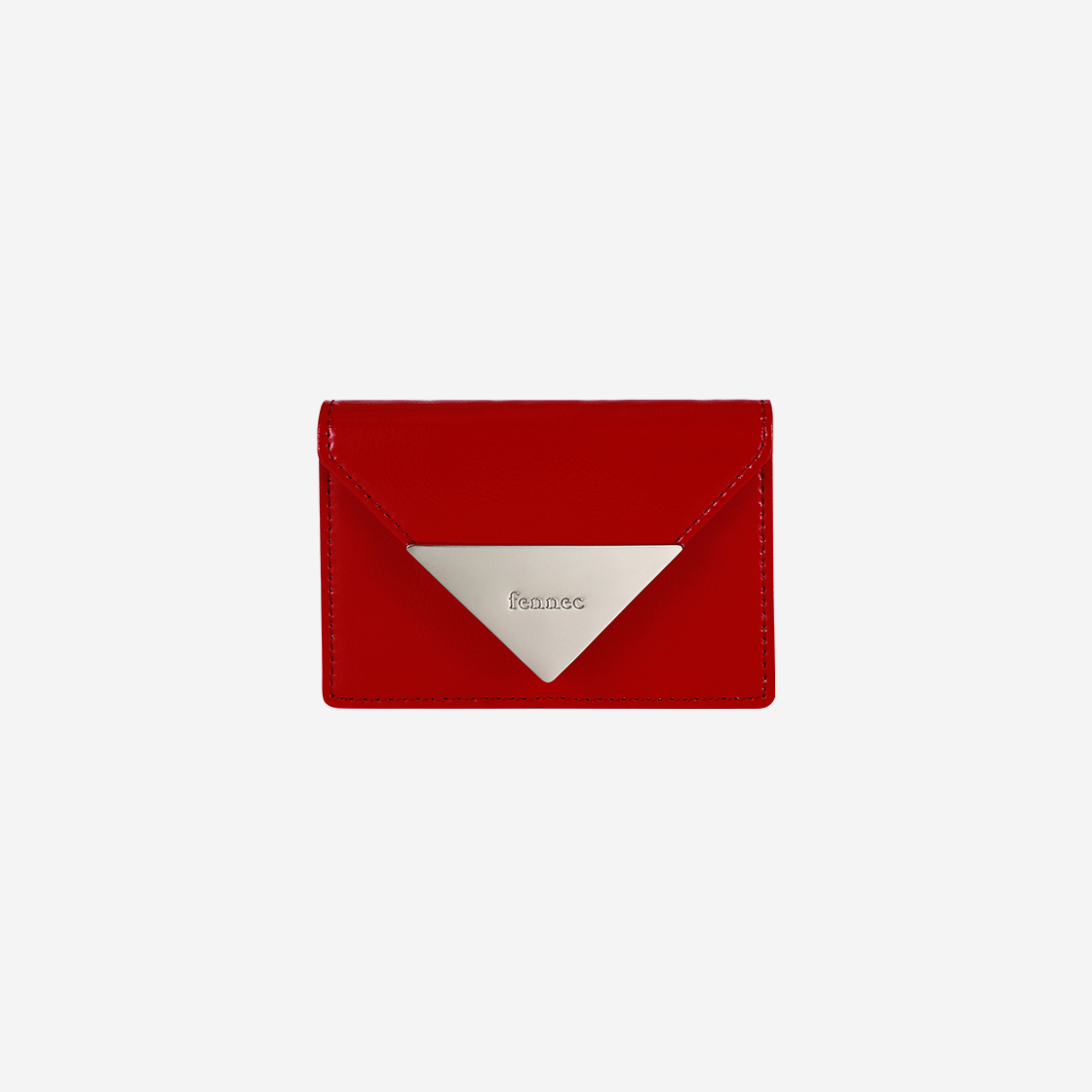 페넥 크링클 트라이앵글 아코디언 포켓 디 체리레드(Fennec Crinkle Triangle Accordion Pocket D Cherry Red)