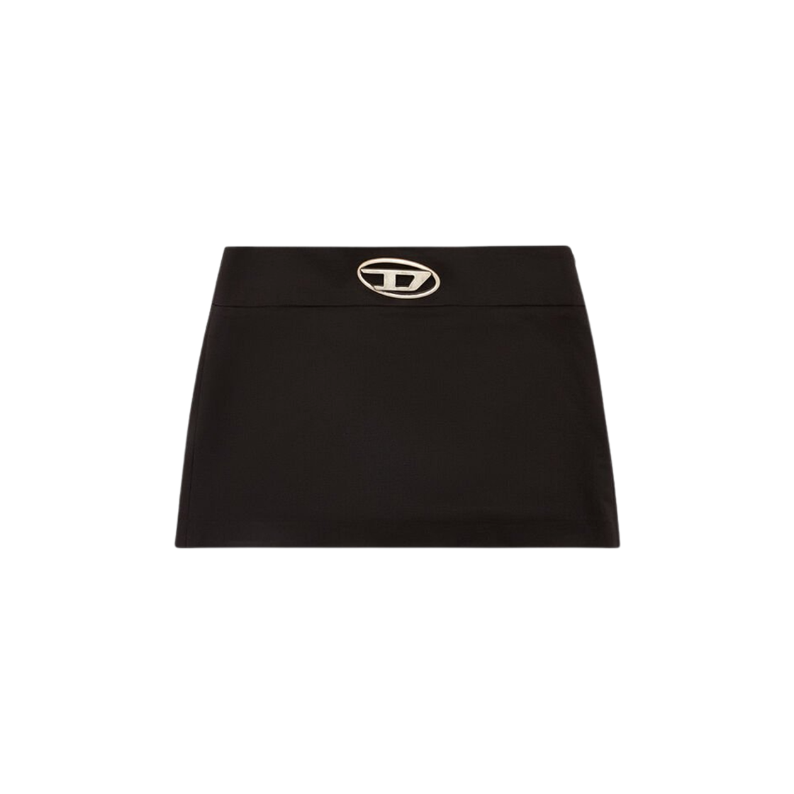 A143880PHAL-9XXA (W) Diesel O-Dixy Mini Skirt in Wool Blend Black Silver