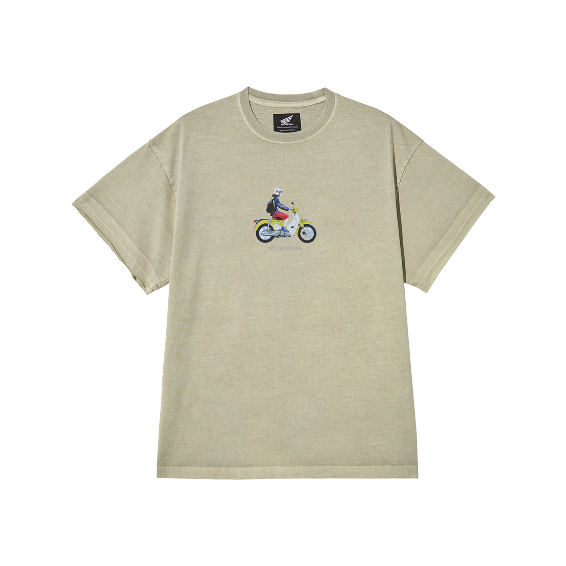 [KREAM 단독] 혼다 X 나무13 윙 로고 숏 슬리브 아이보리([KREAM 단독] Honda x Tree13 Supercub Wing Logo Short Sleeve Beige)