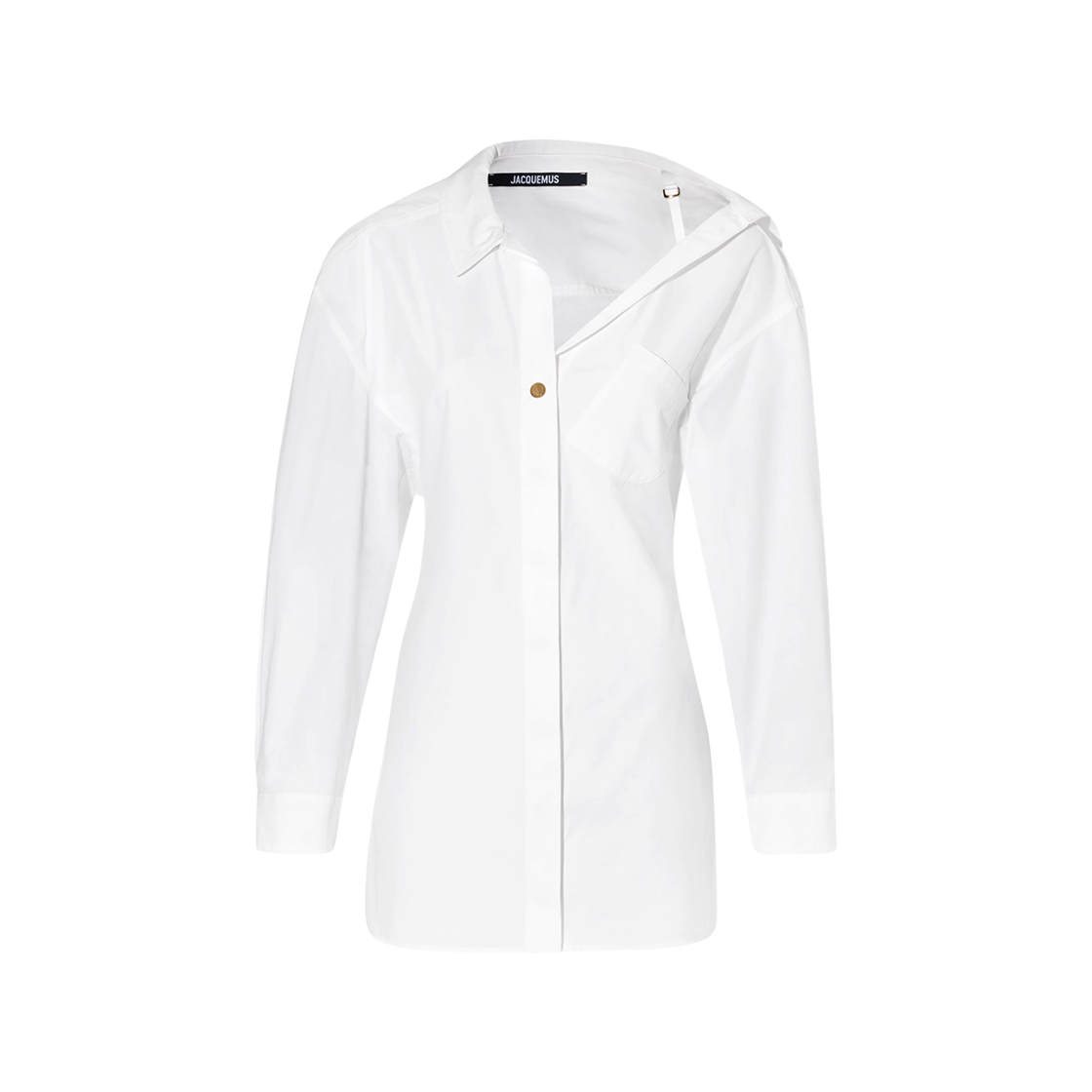 (W) 자크뮈스 라 카사 미니 셔츠 드레스 화이트((W) Jacquemus La Casa Mini Shirt Dress White) - 1