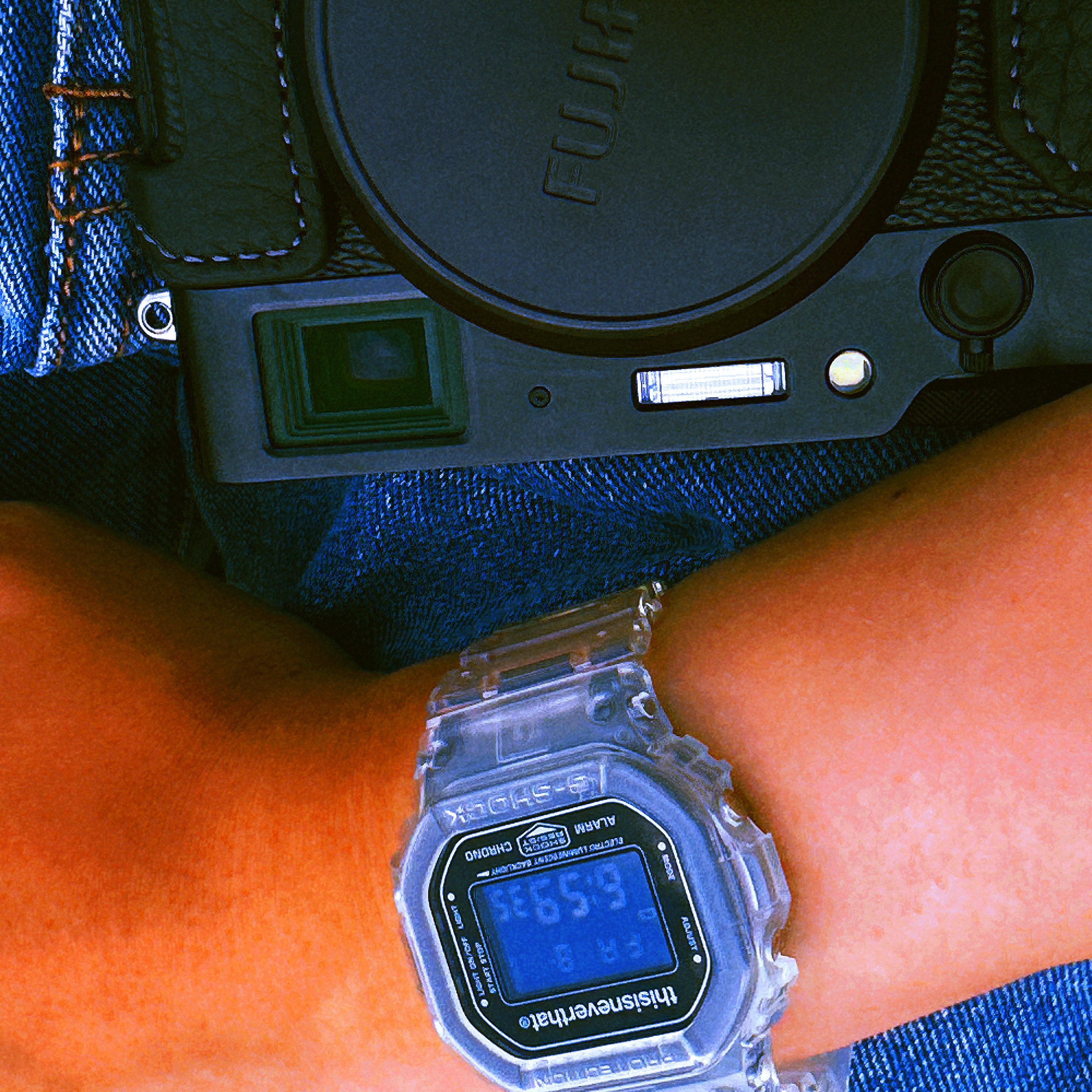 Fujifilm X100VI Black (Korean Ver.), Casio G-Shock x Thisisneverthat DW-5600TINT23-7DF Skeleton 착용 스타일 - 6