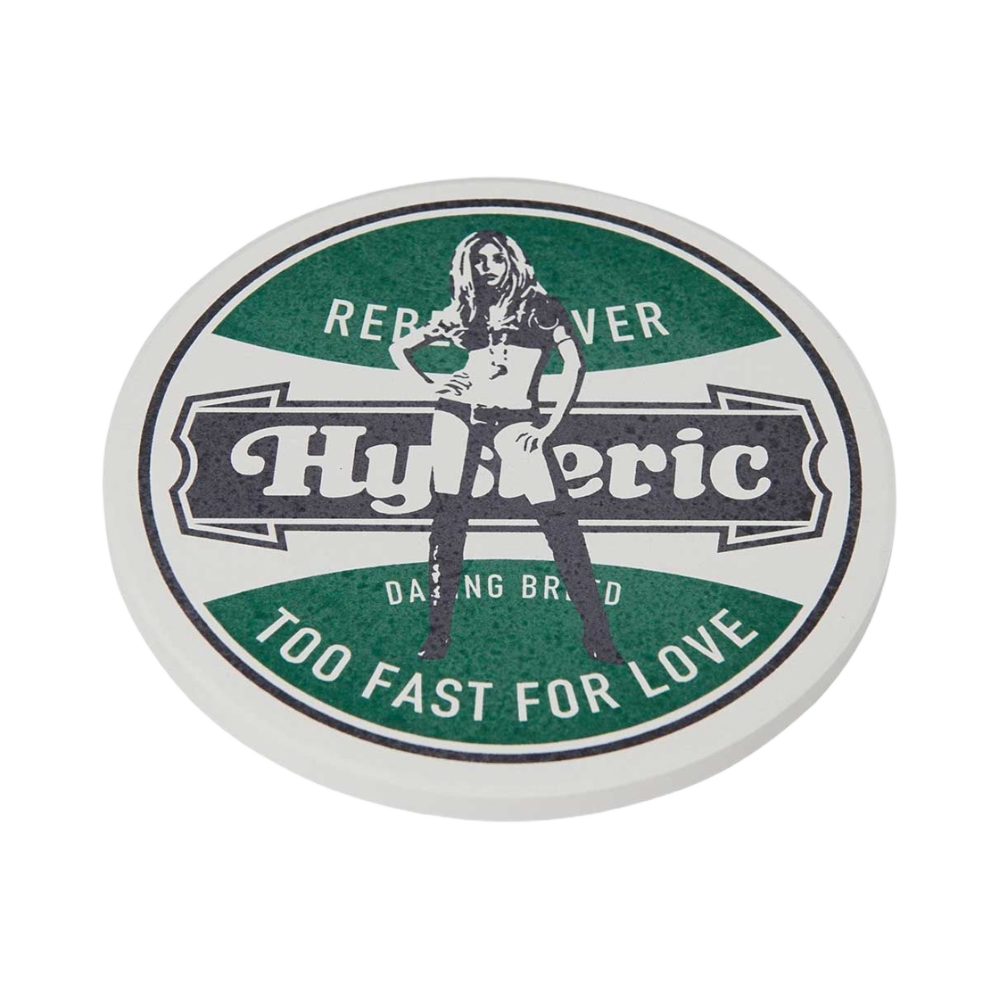 01253QG10 (W) Hysteric Glamour Rebel Fever Coaster Green