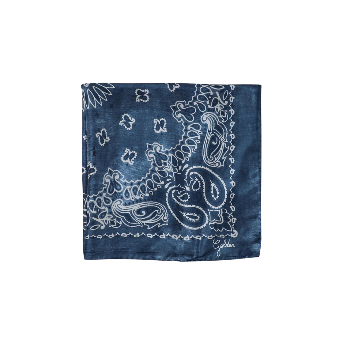 GUP01053-P000667-50653 (W) Golden Goose Scarf with Paisley Pattern Denim Blue
