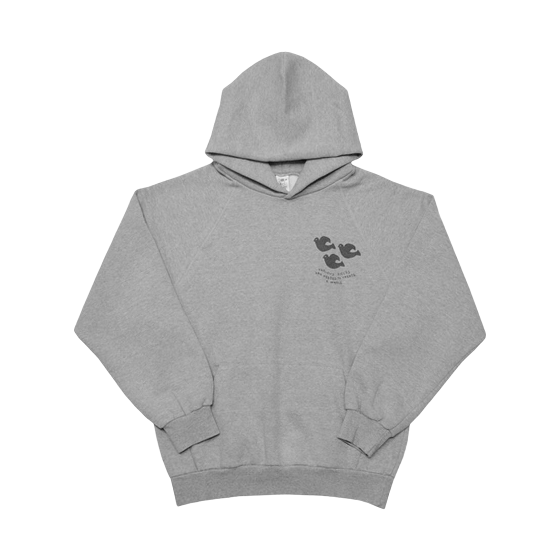 컬렉트 피시스 쓰리 버드 래글런 후드 그레이(Collect Pieces Three Birds Raglan Hoodie Grey)