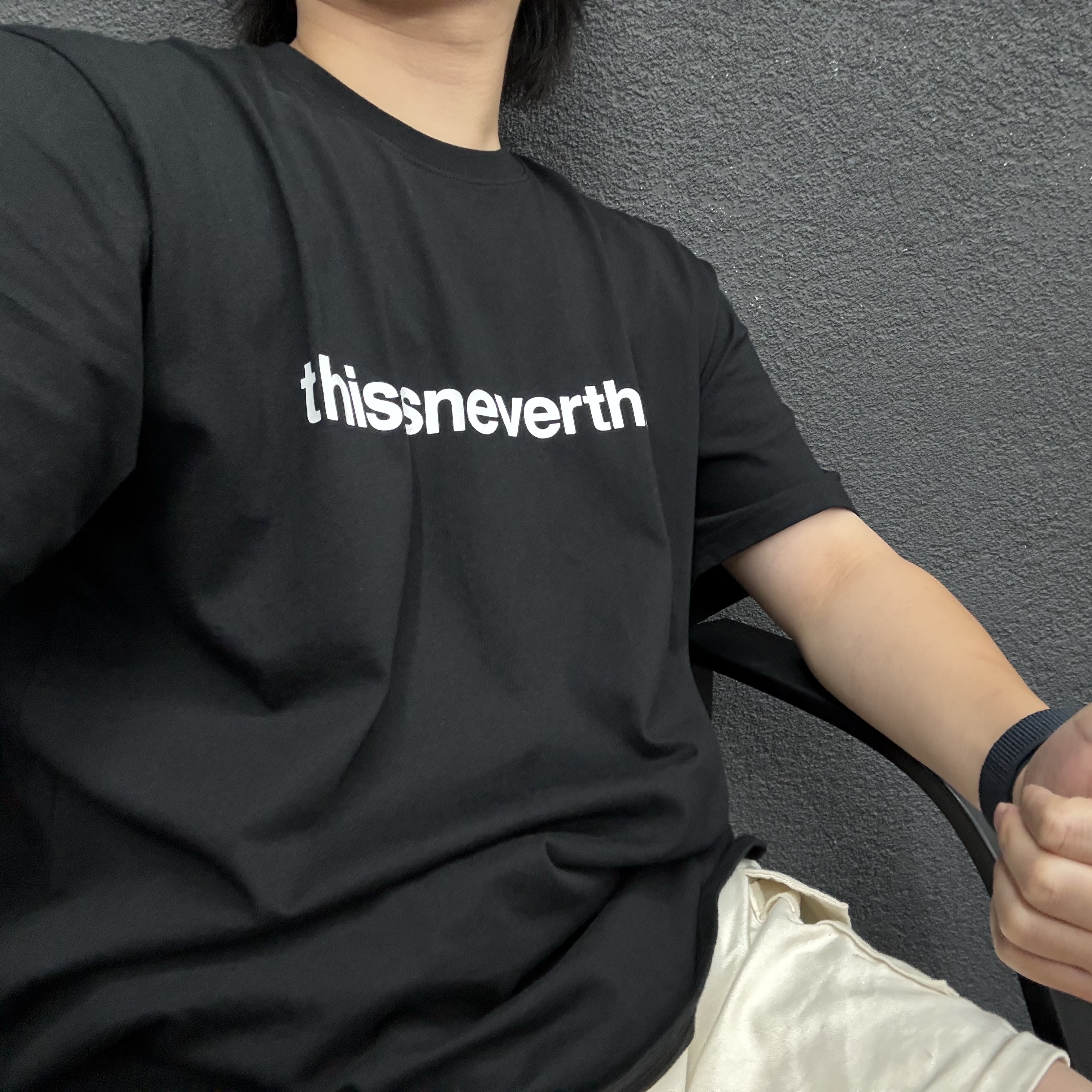 Thisisneverthat T Logo T-Shirt Black 착용 스타일