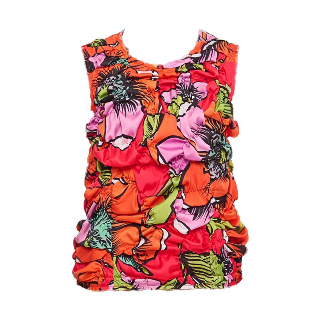 (W) 꼼데가르송 플리츠 패턴 탑 멀티컬러((W) Comme des Garcons Pleated Pattern Top Multicolour)