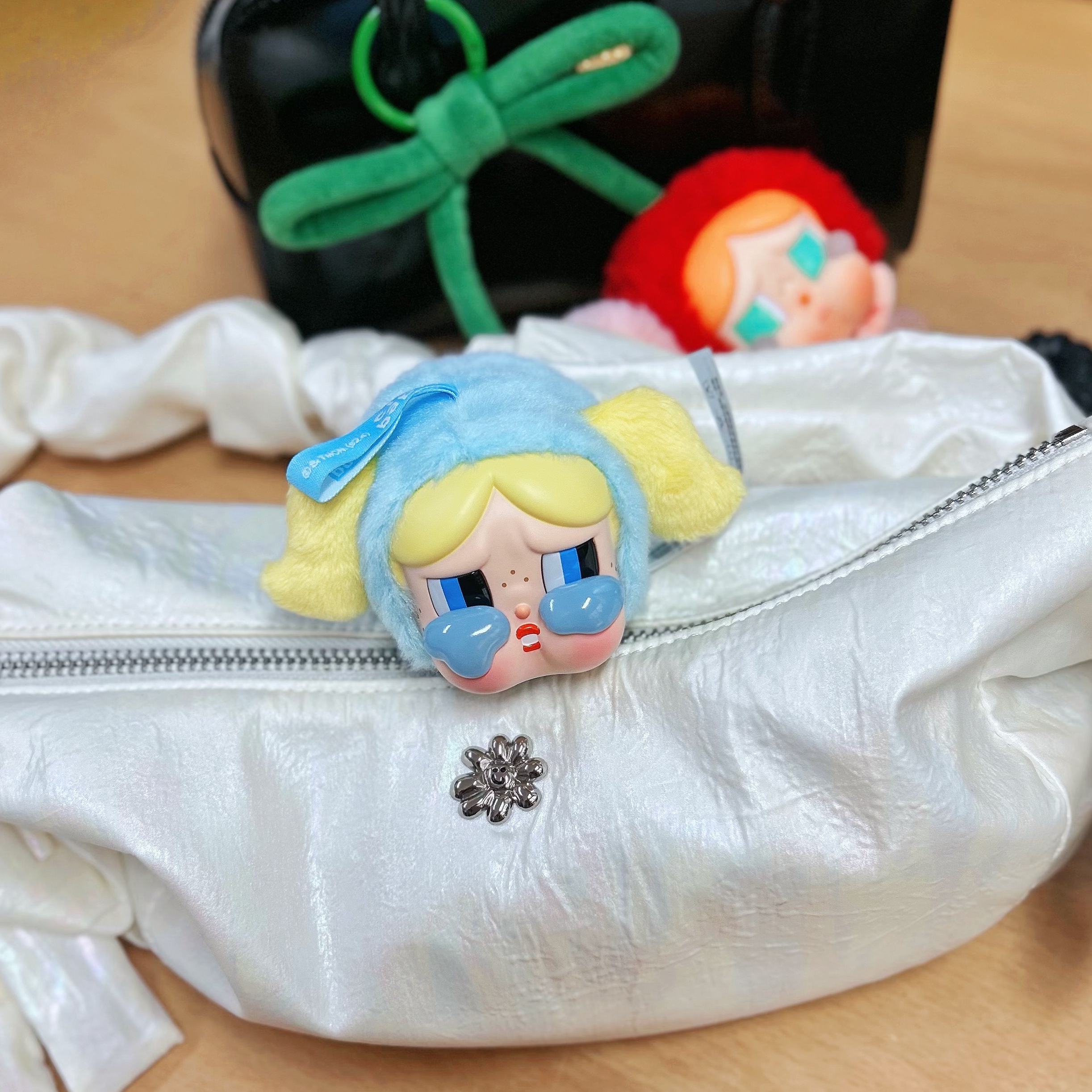 Pop Mart Crybaby x Powerpuff Girls Series Keyring Bubbles (Opened Case) 착용 스타일