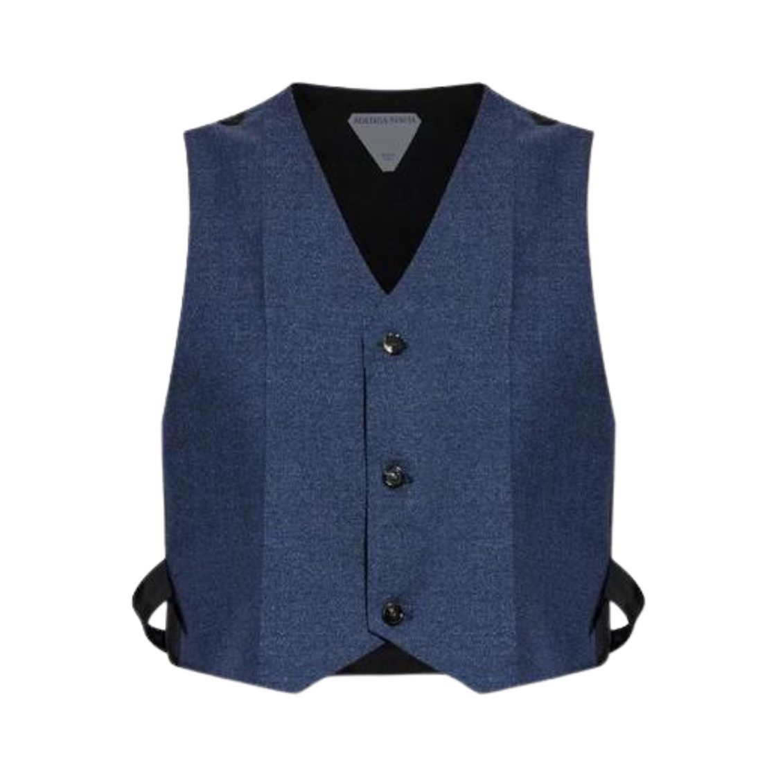 (W) 보테가 베네타 멜란지 울 길렛 다크 인디고((W) Bottega Veneta Melange Wool Gilet Dark Indigo)