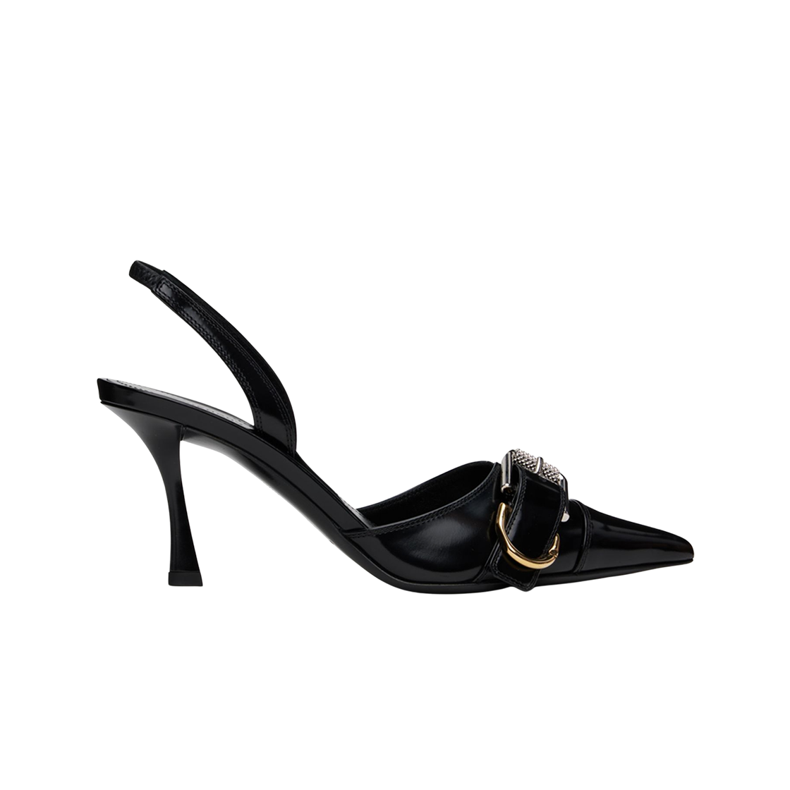 (W) 지방시 부아유 레더 슬링백 블랙((W) Givenchy Voyou Slingback in Leather Black)