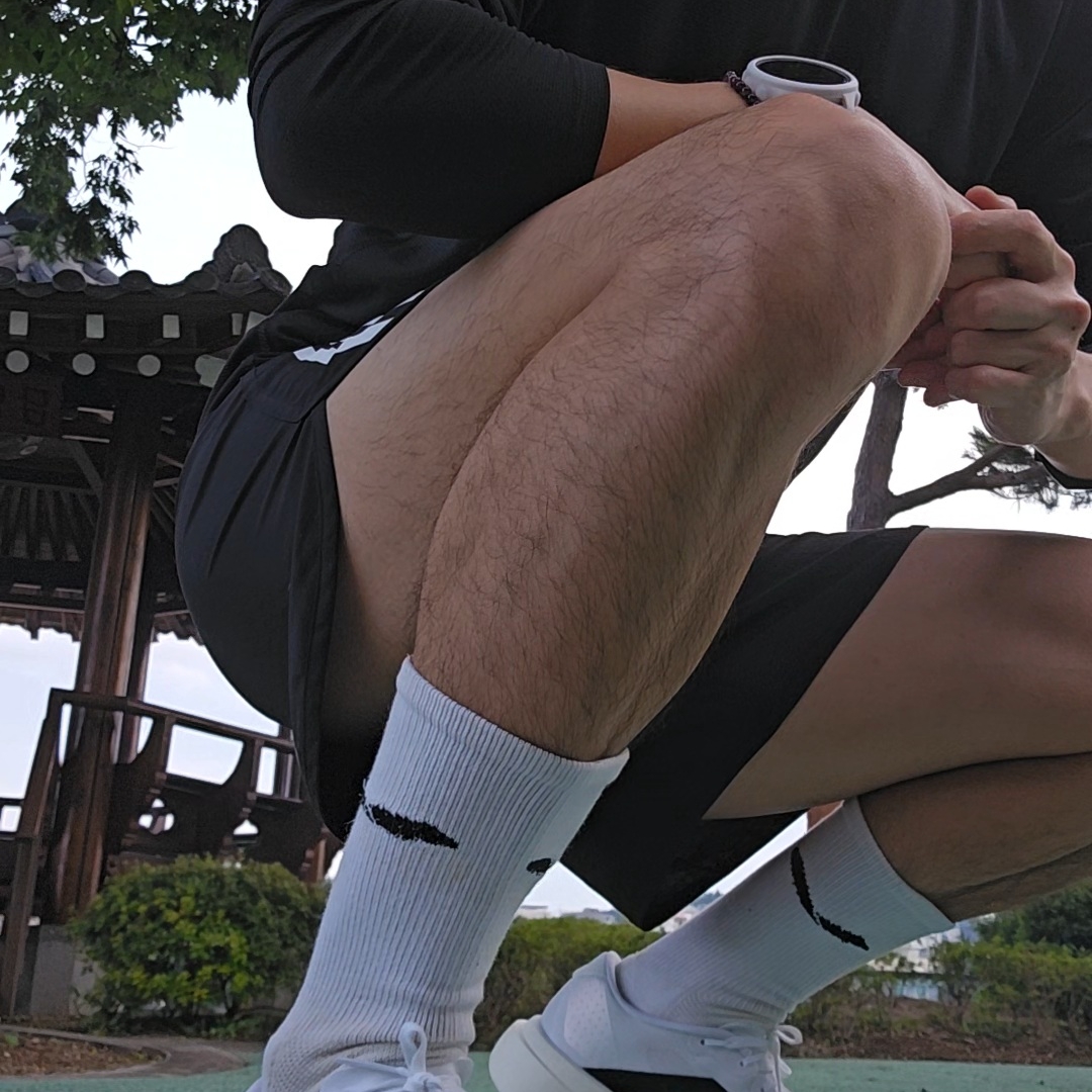 Adidas Adizero EVO SL Cloud White Core Black 착용 스타일