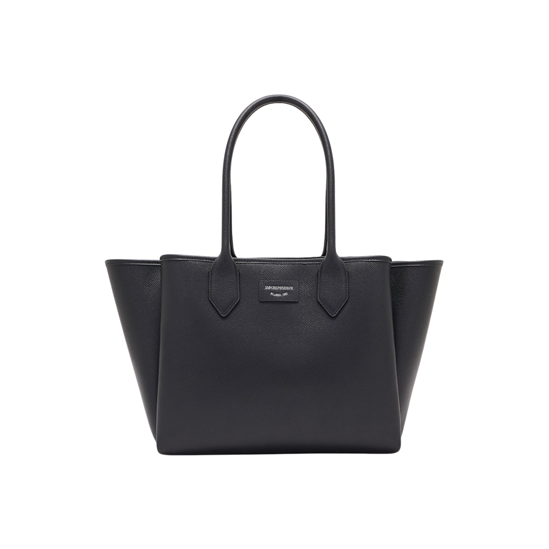 EW002330AF17799MC149 Emporio Armani Large Shopper Bag with Palmellato Finish Black