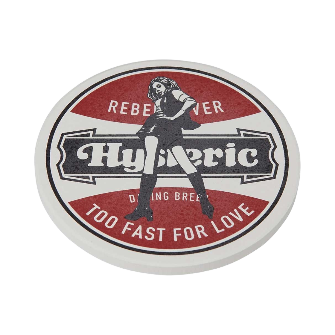 01253QG10 (W) Hysteric Glamour Rebel Fever Coaster Red