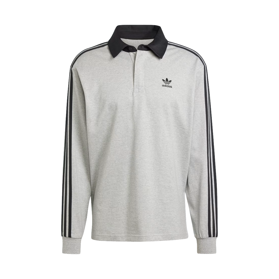 아디다스 아디컬러 럭비 폴로 셔츠 미디움 그레이 헤더 - KR 사이즈(Adidas Adicolor Rugby Polo Shirt Medium Grey Heather - KR Sizing)