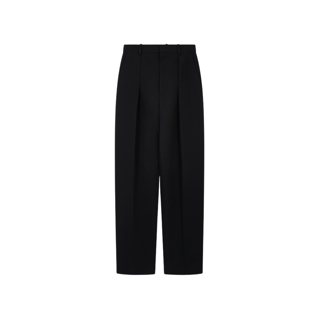 (W) 보테가 베네타 울 그레인 드 푸드르 트라우저 블랙((W) Bottega Veneta Wool Grain De Poudre Trousers Black)