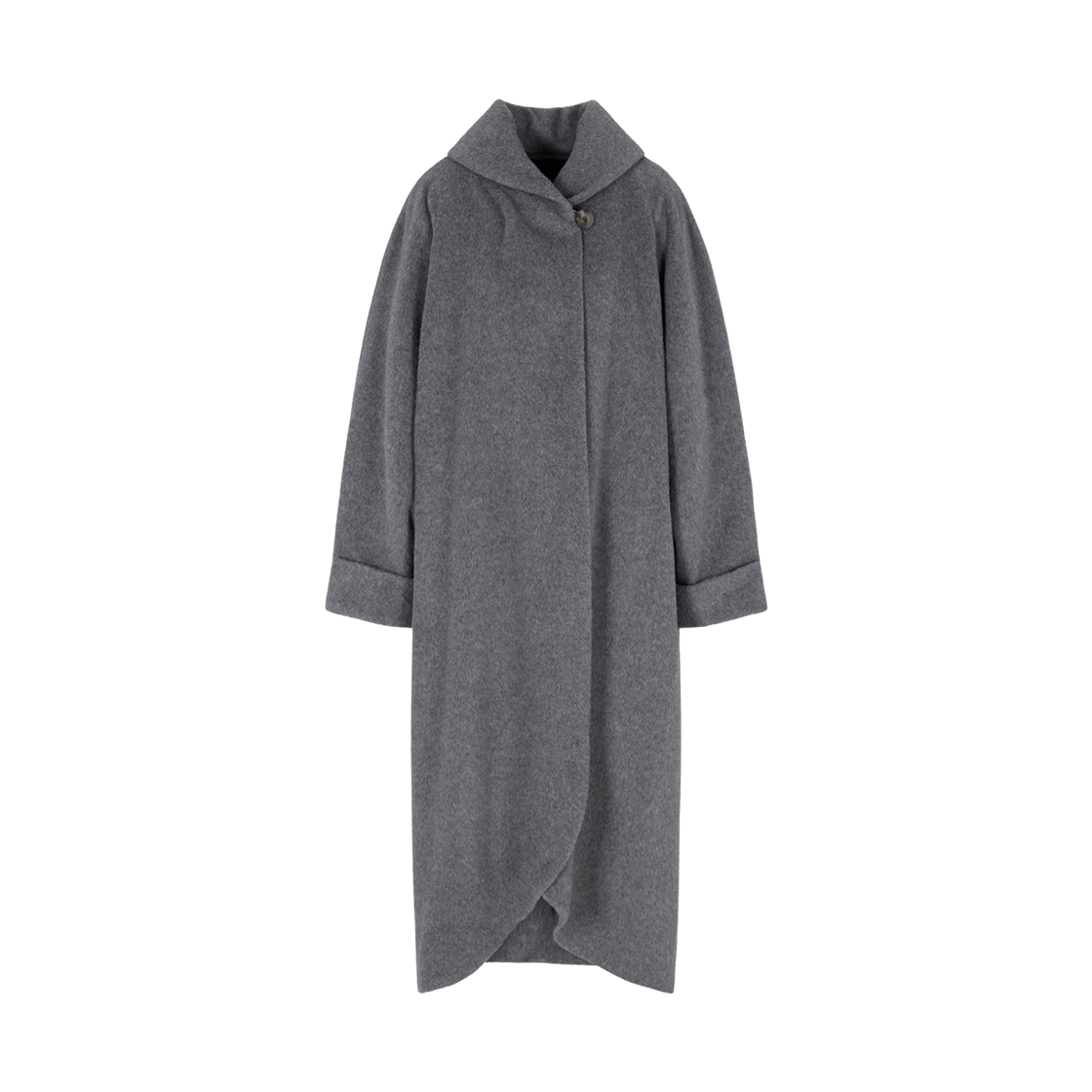 EW002309TE15787O8003 (W) Emporio Armani Icon Alpaca Wool Beaver Long Coat Grey
