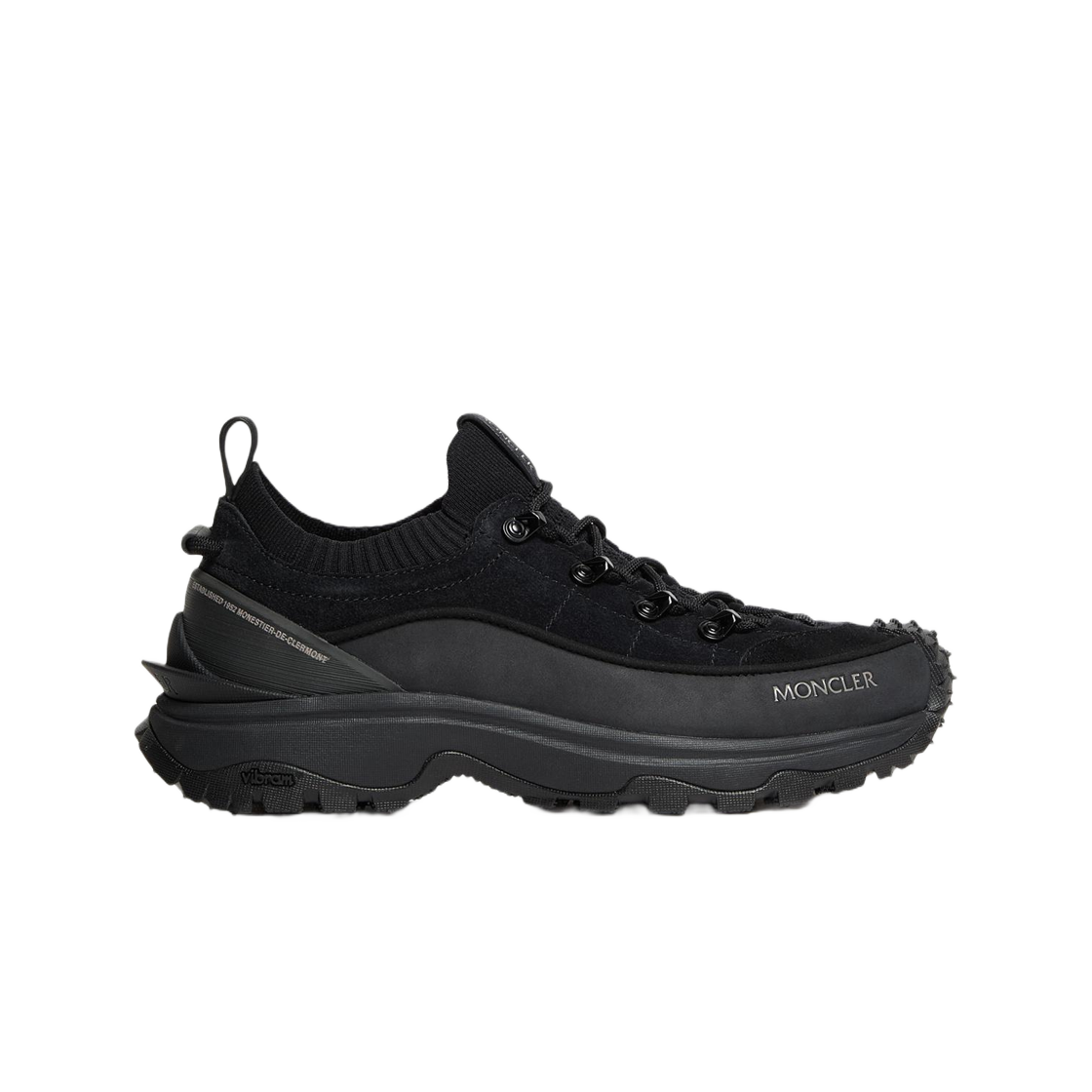K2-09B-4M00080-M7242-999 (W) Moncler Trailgrip Lite3 Nubuck & Suede Trainers Black - 25FW