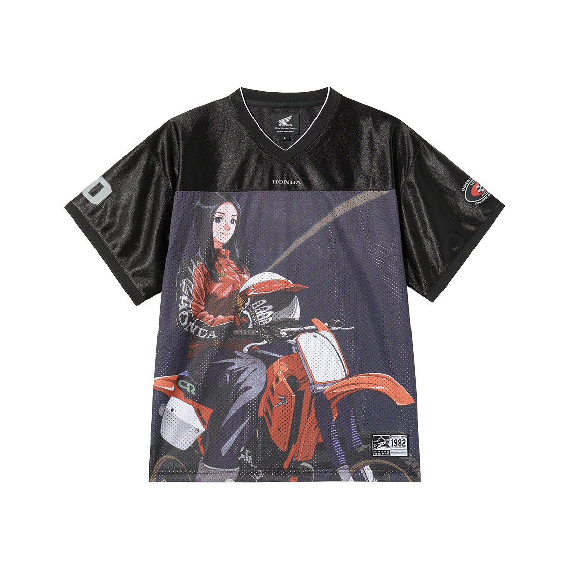 [KREAM 단독] 혼다 X 나무13 CR 250 메쉬 숏 슬리브 블랙([KREAM 단독] Honda x Tree13 CR 250 Mesh Short Sleeve Black)